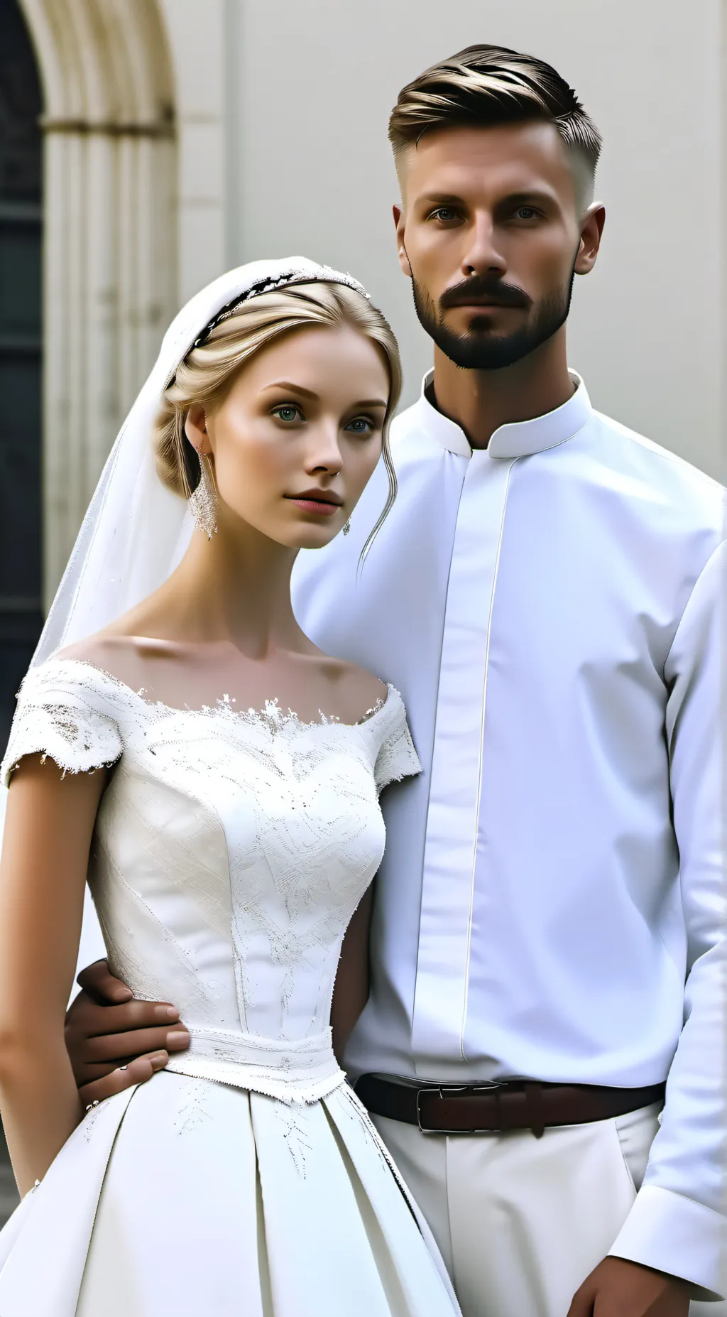 ai character: Groom🤵and Bride👰  background