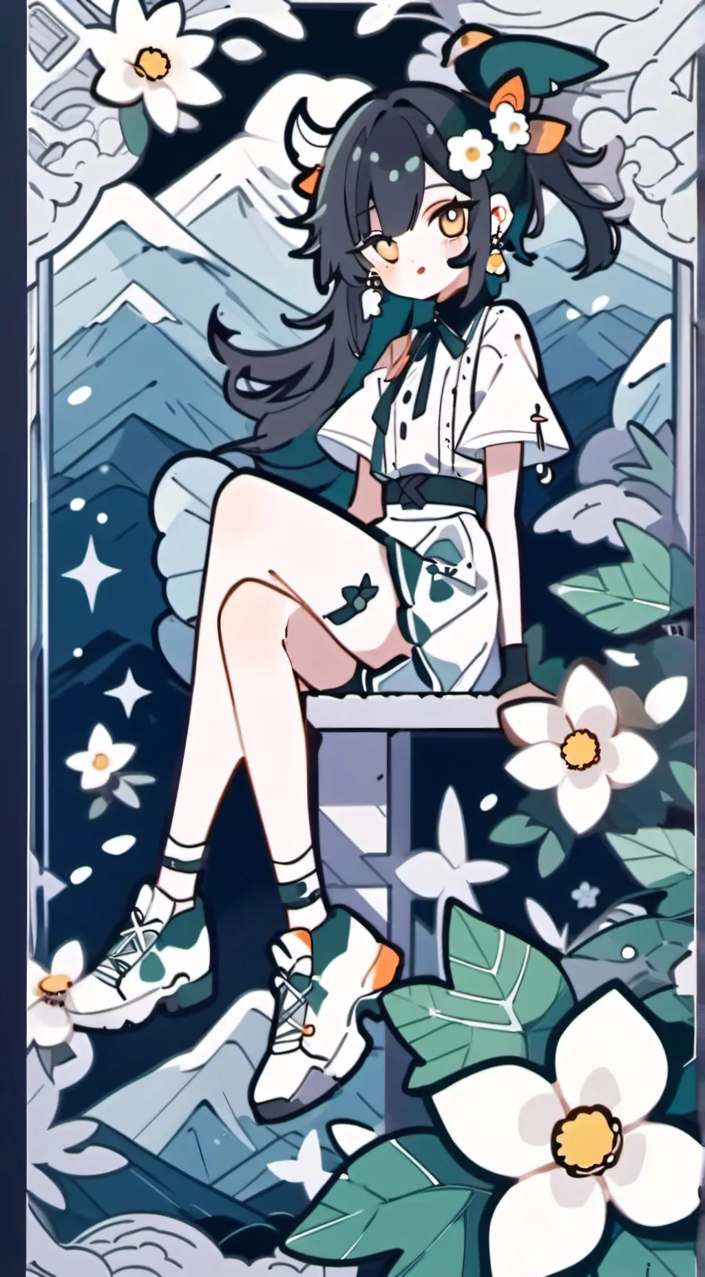 ai character: ඞ background