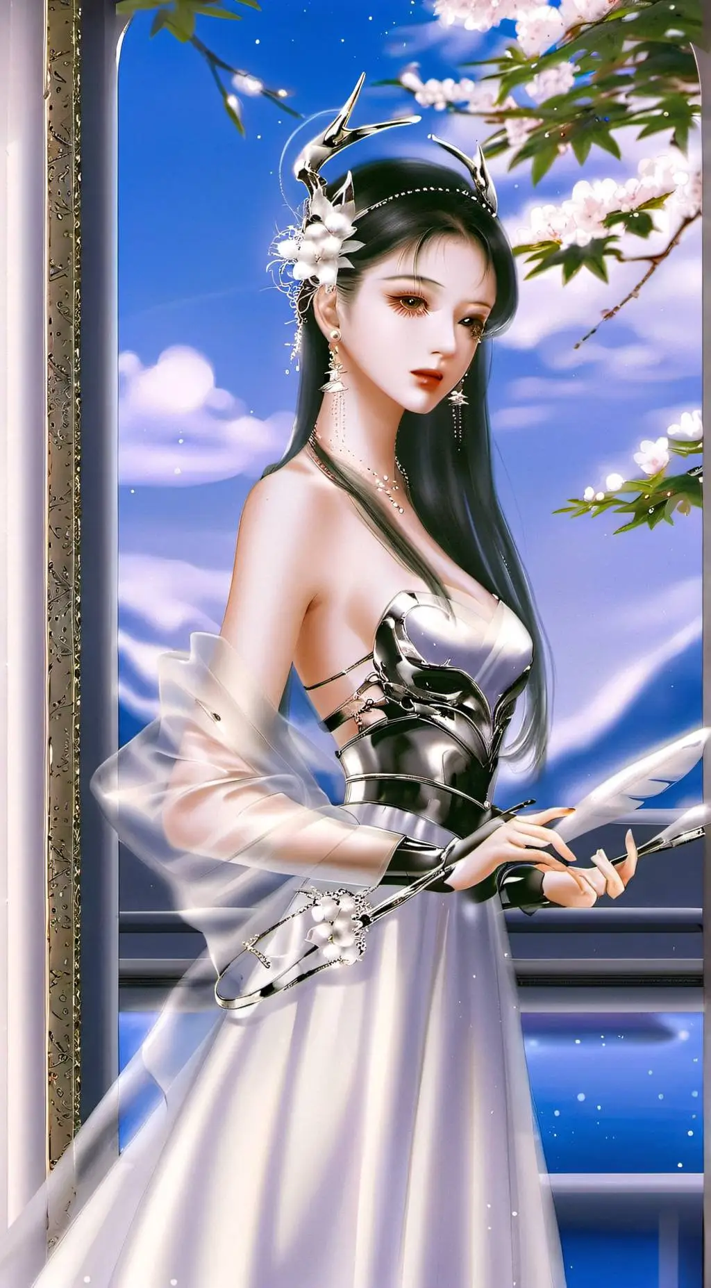 ai character: 月流 background