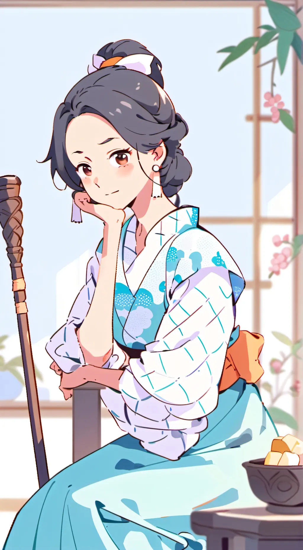 ai character: leah  background