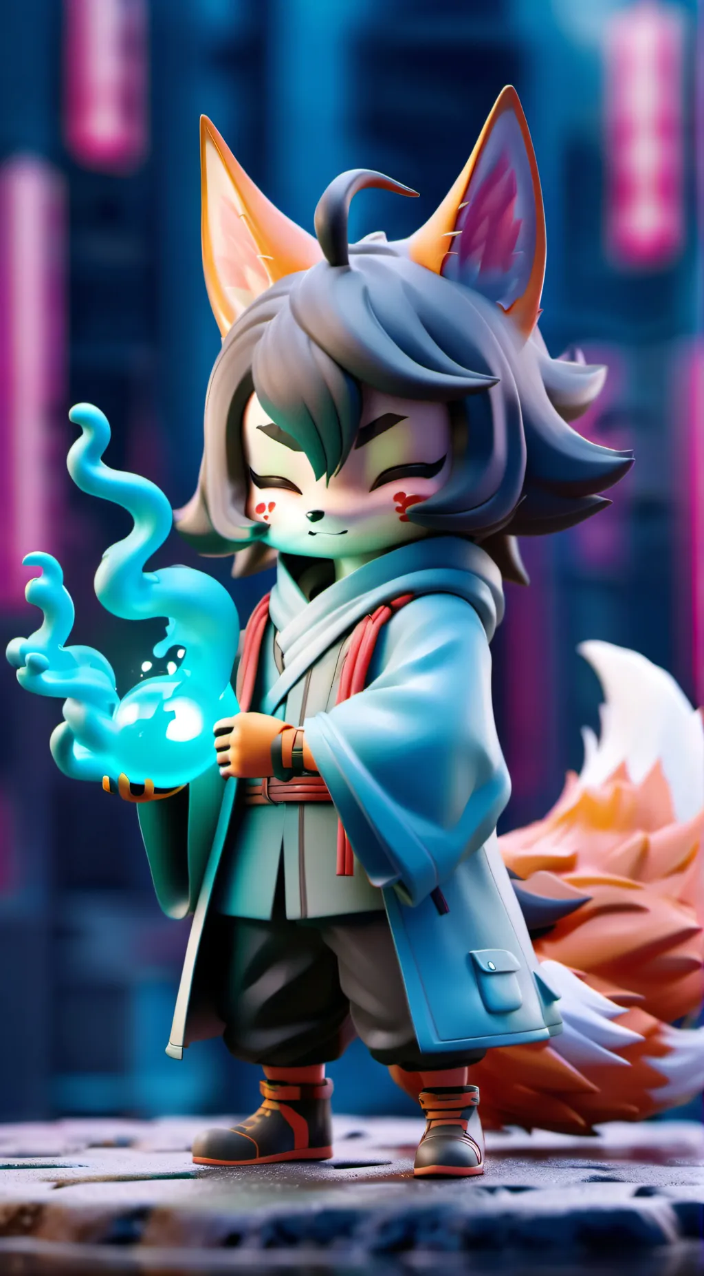 ai character: Winter pawheart background