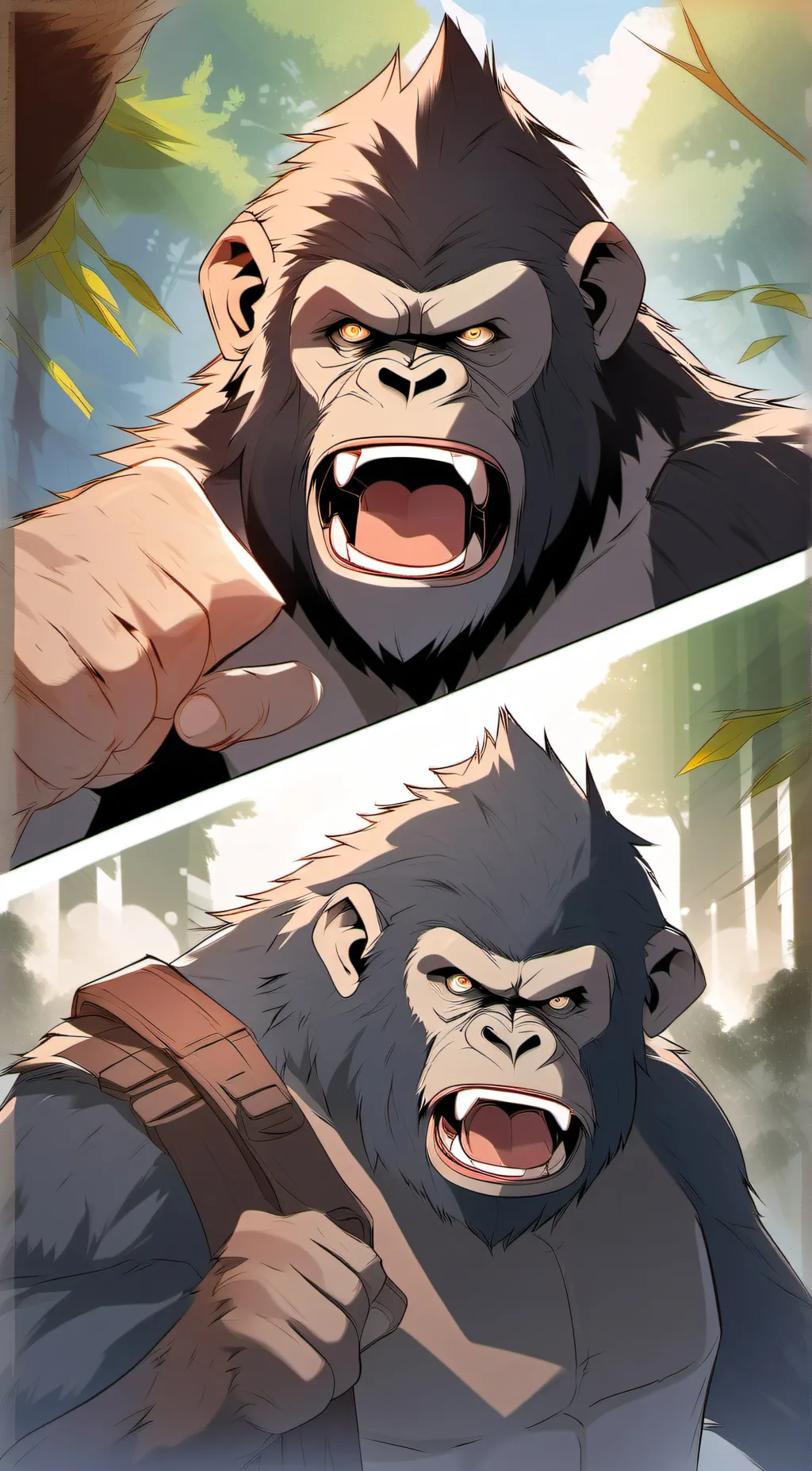 ai character: koba vs ceaser  background