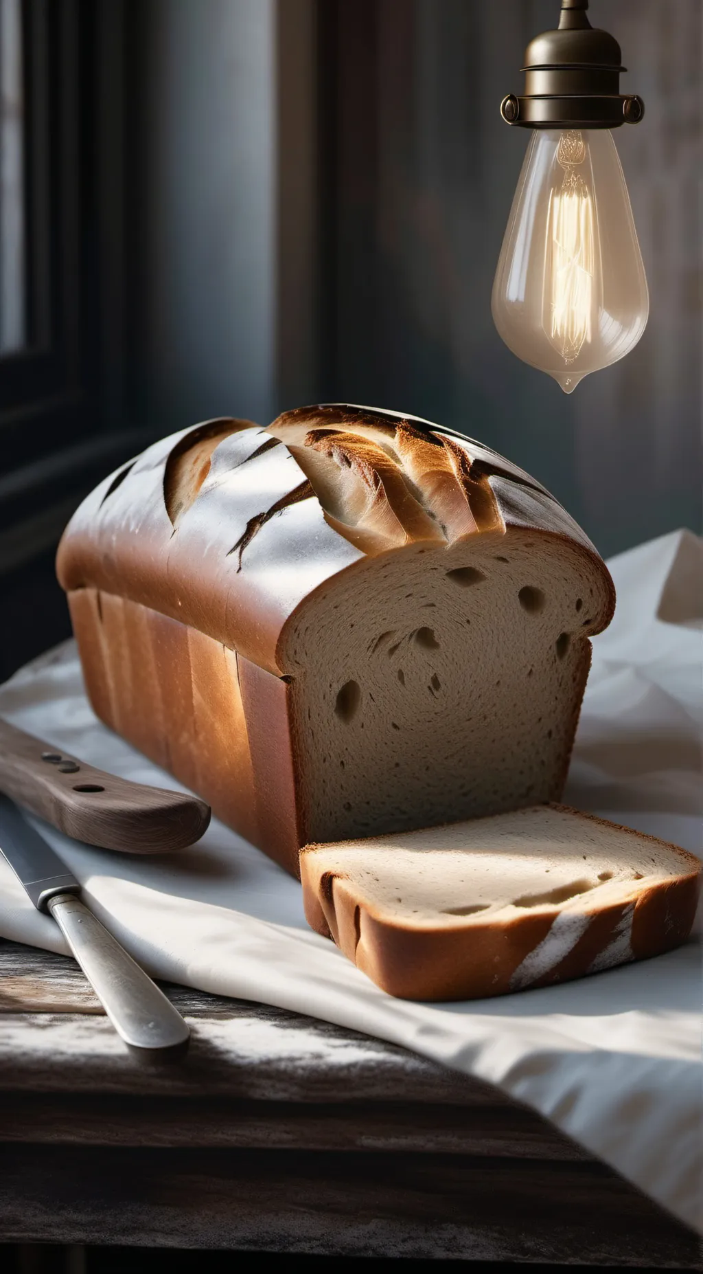 ai character: 🍞 Bread. 🍞 background