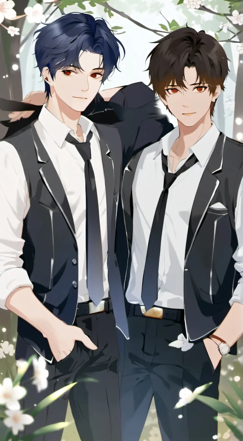 ai character: luis and Zack  background