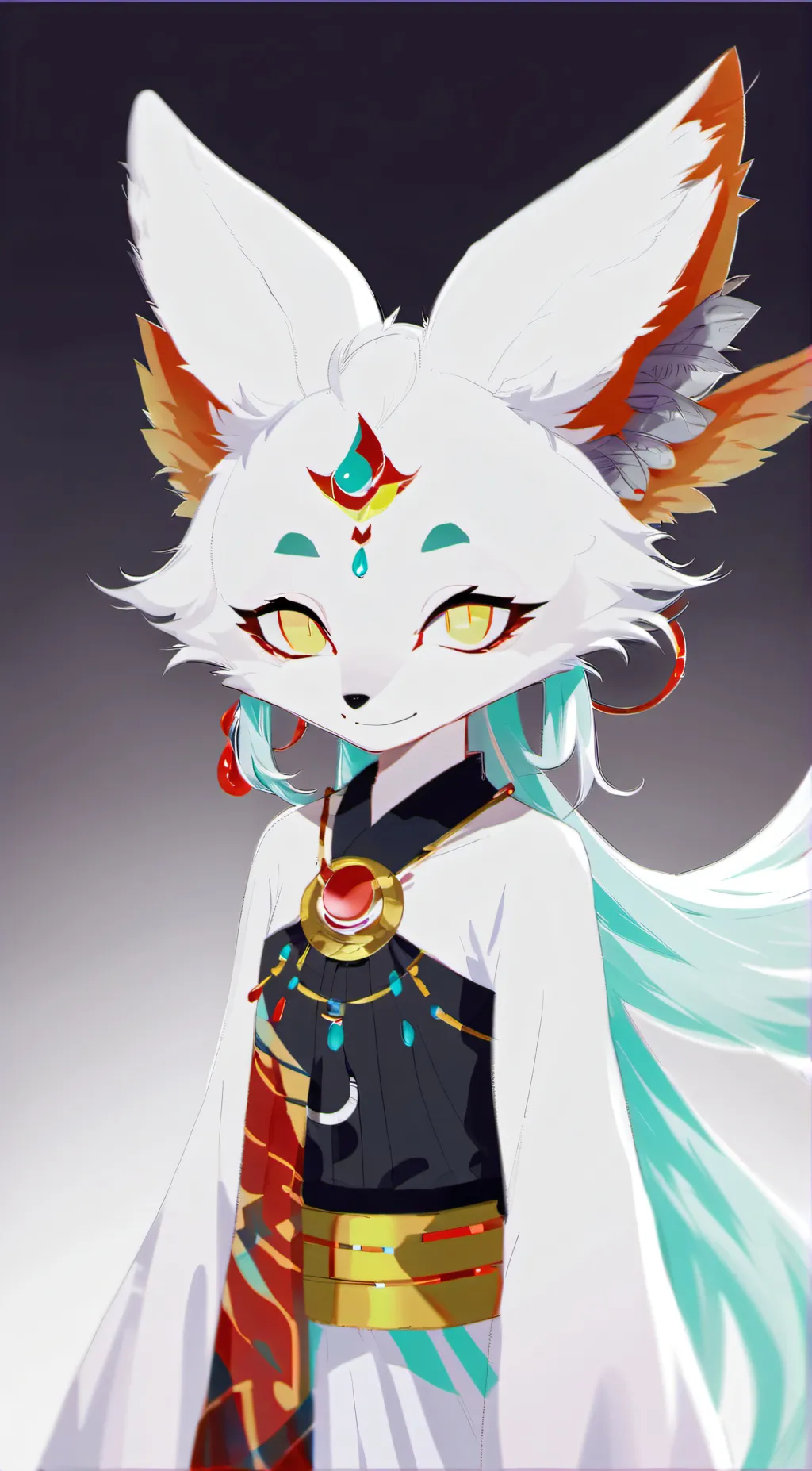 ai character: muki_kitsune background