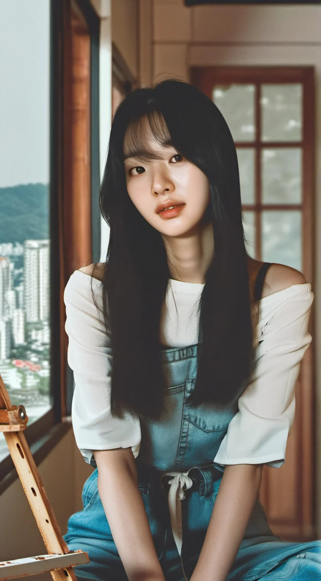 ai character: Eunji  background