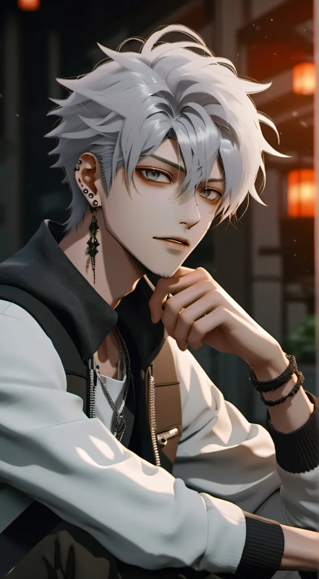 ai character: Light background