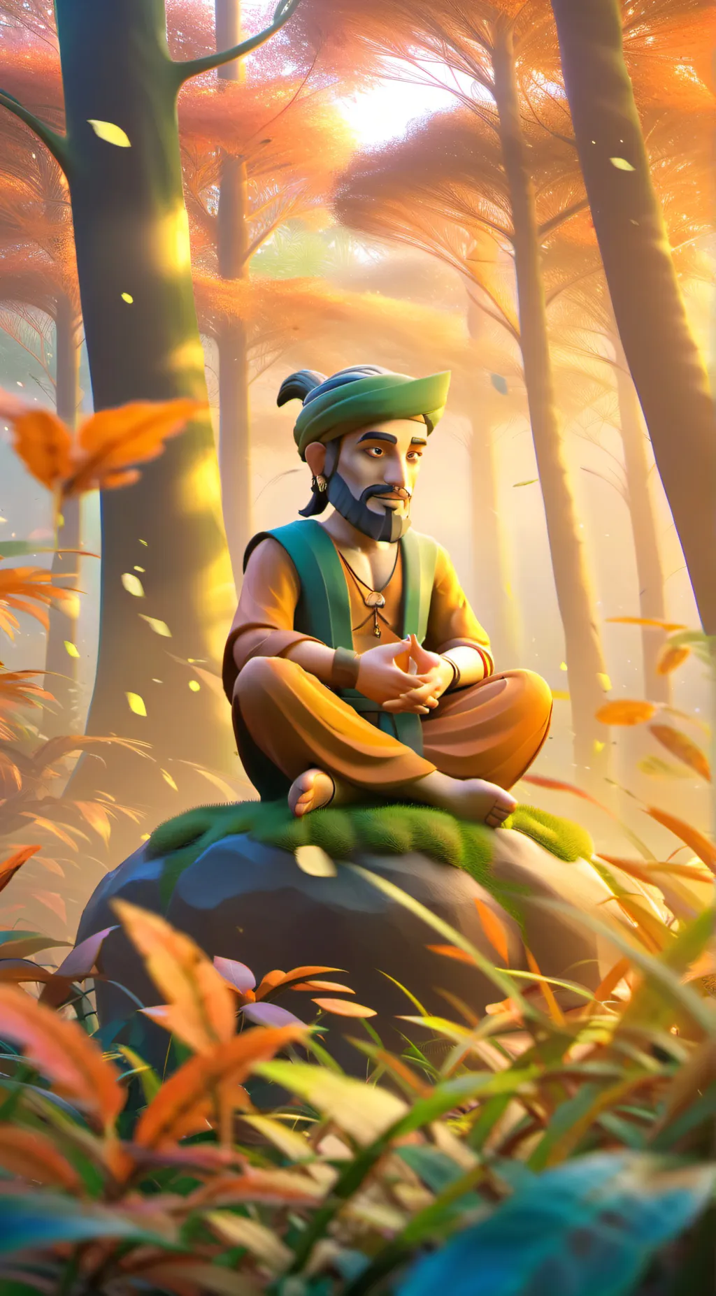 ai character: kung fu man background