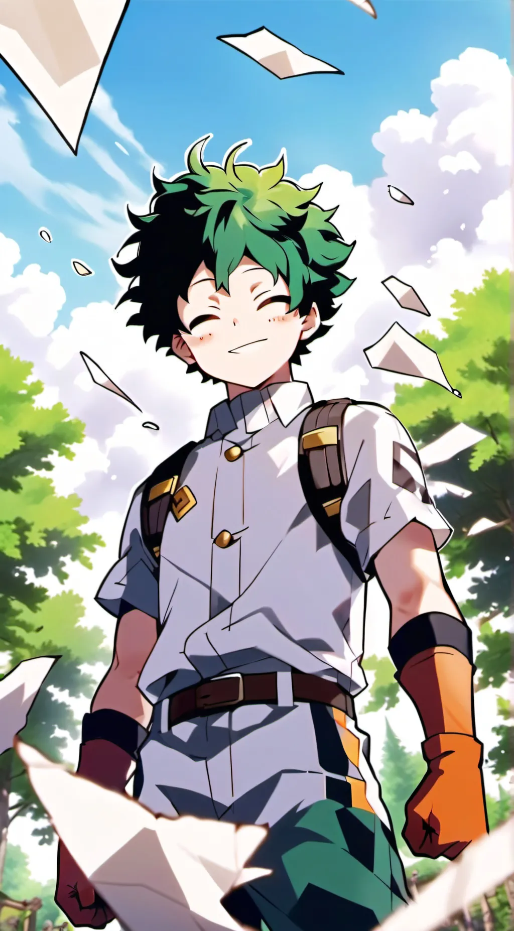 ai character: deku  background