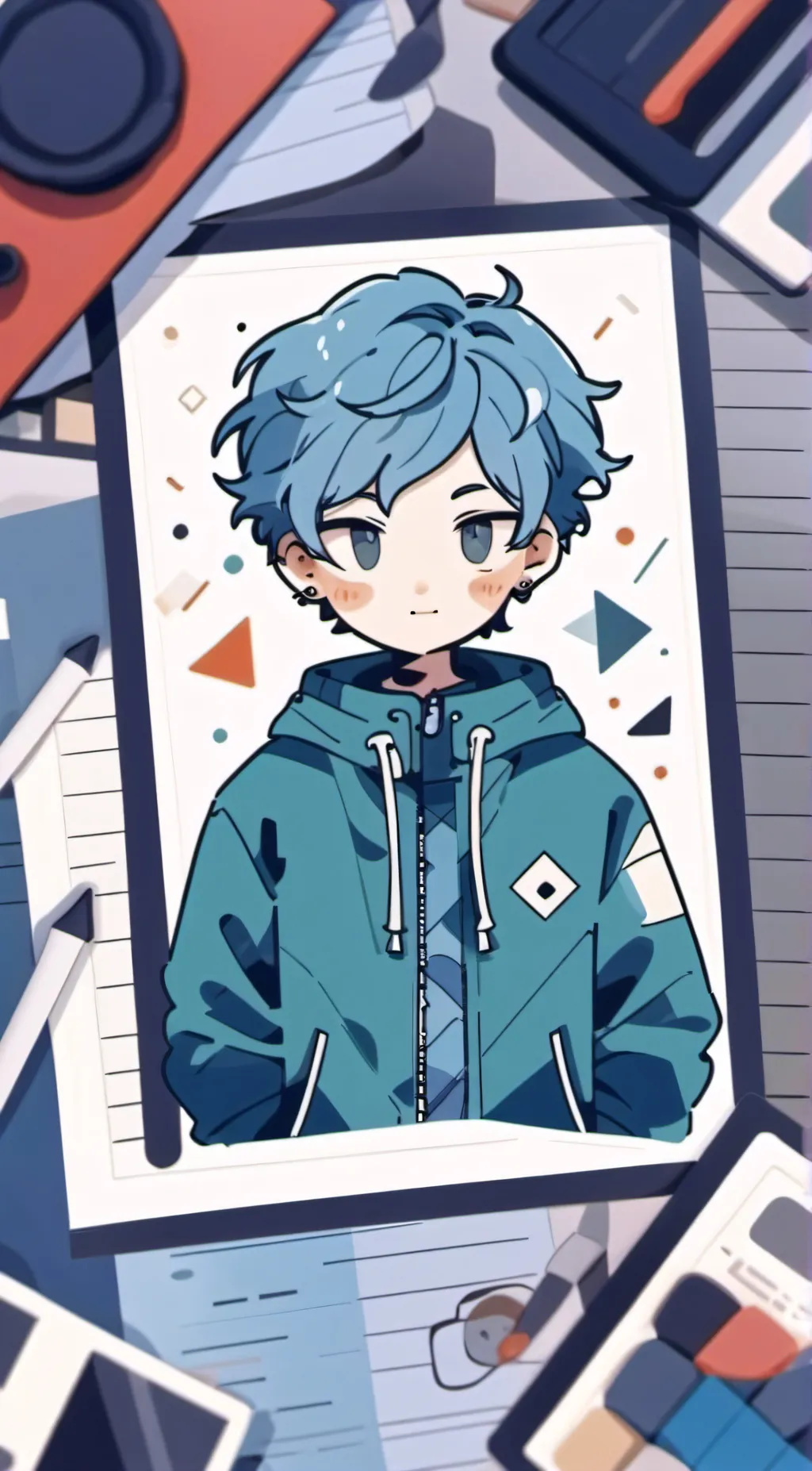 ai character: flush background