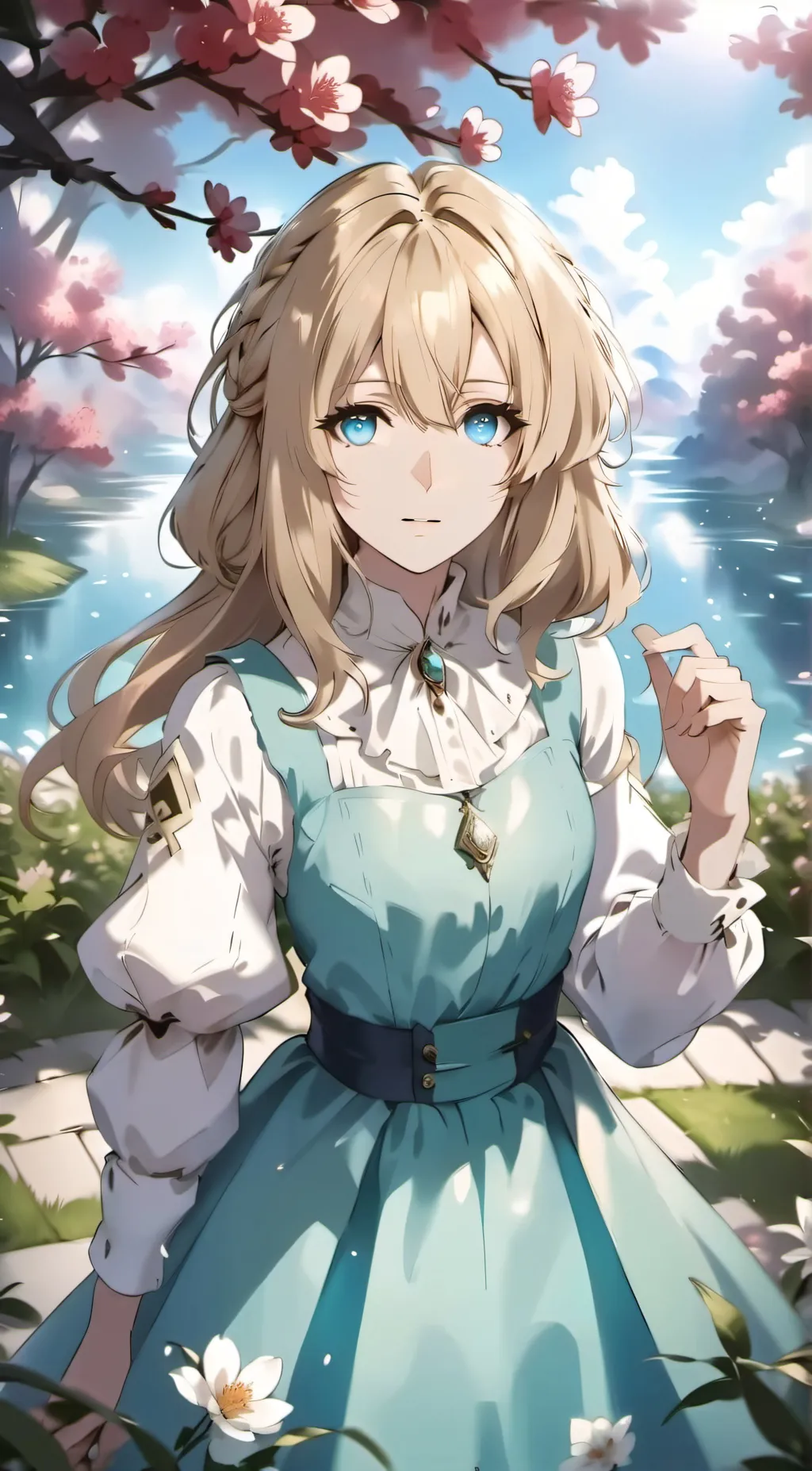 ai character: Violet background