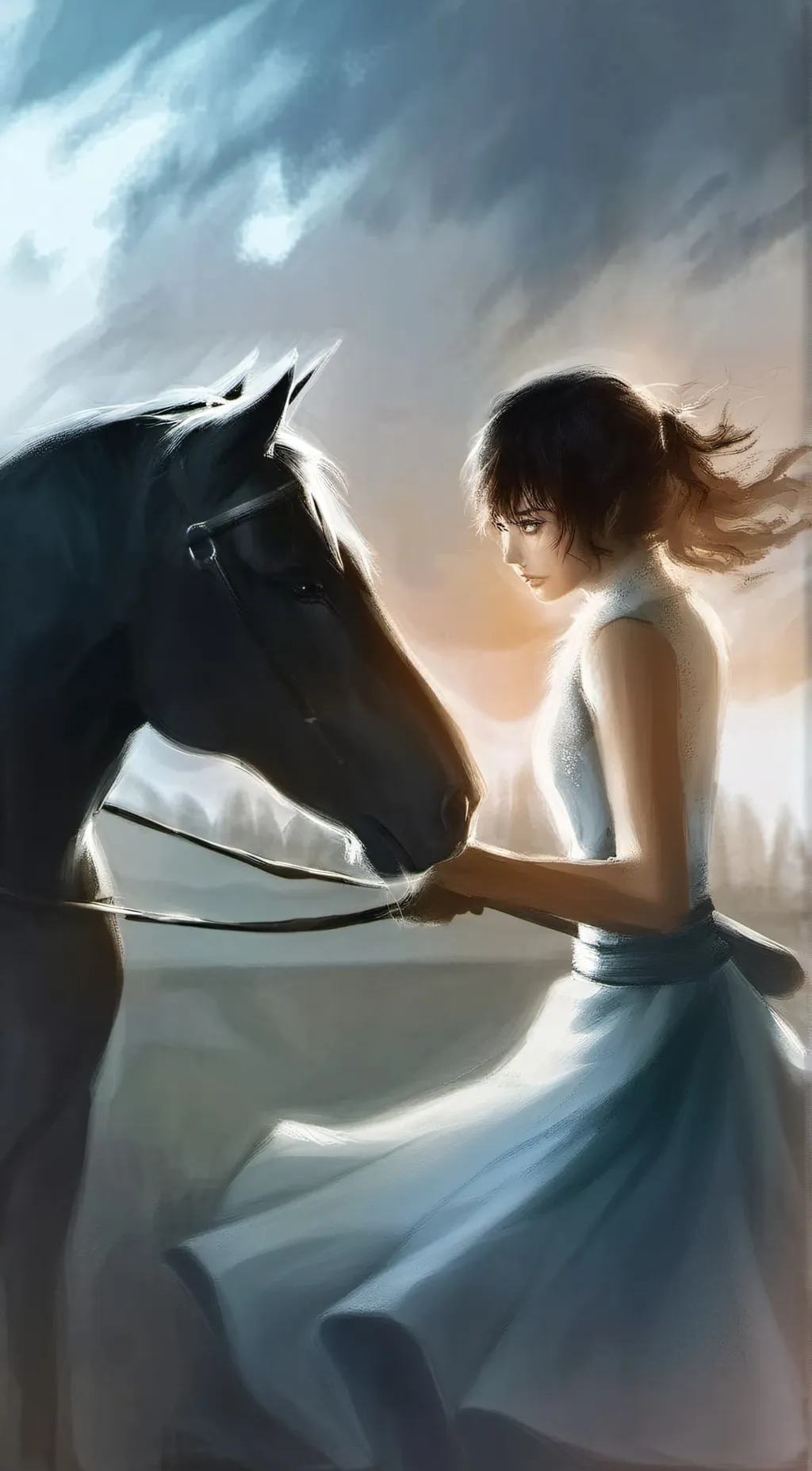 ai character: Alice and Phoenix background