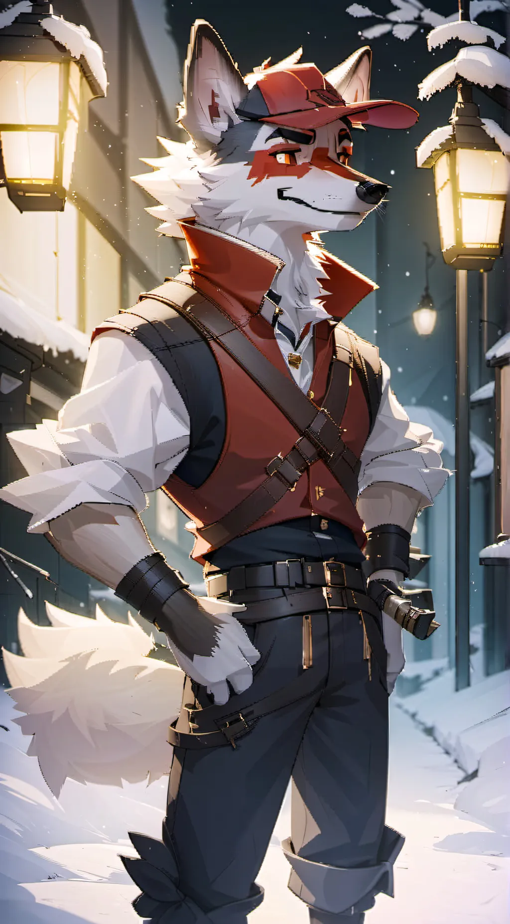 ai character: gay furry  background