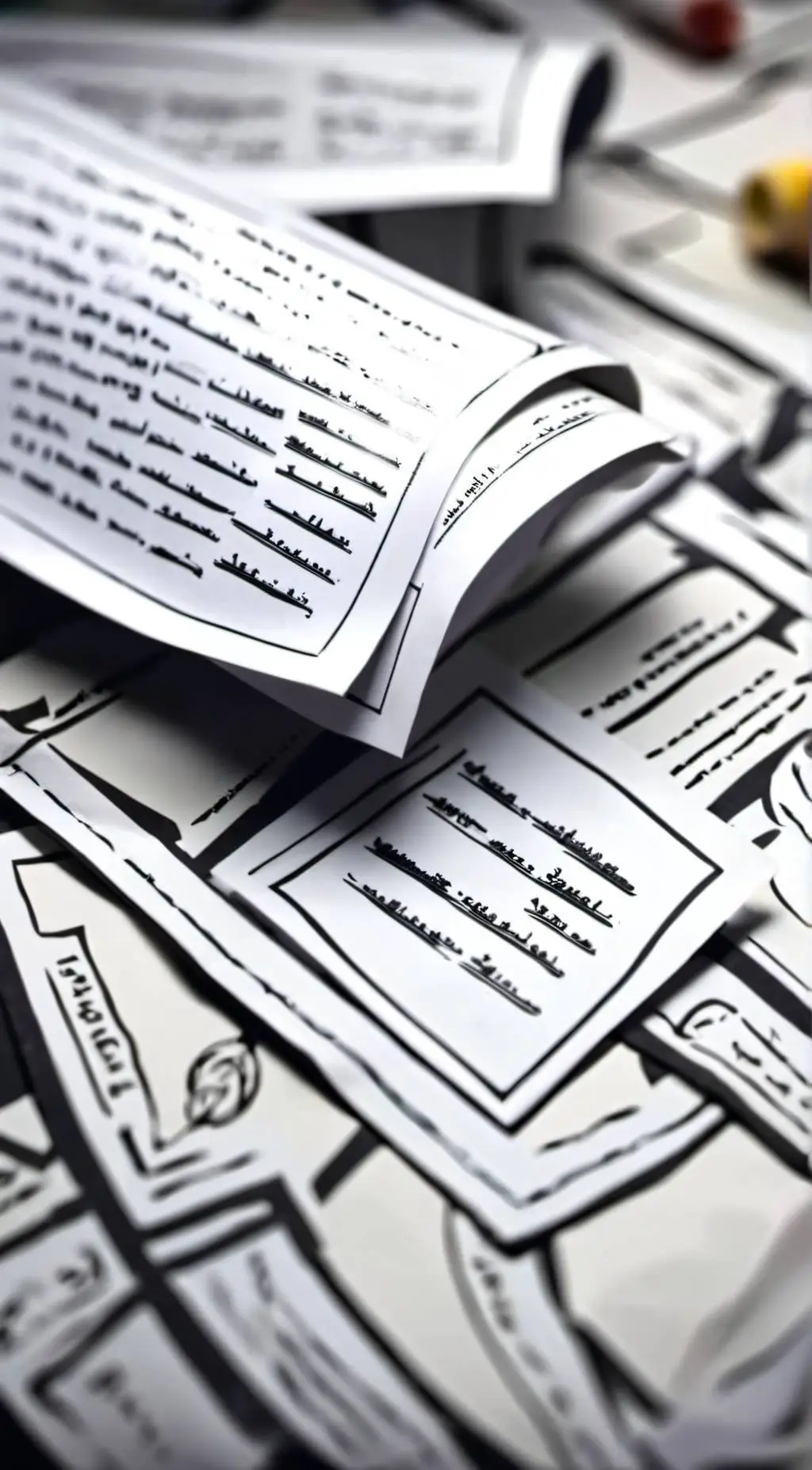 ai character: Paper education  background