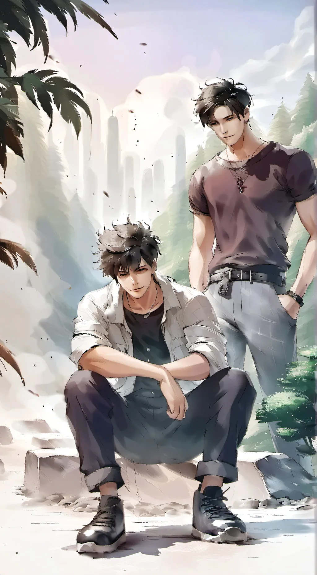 ai character: Lucas and Leon background