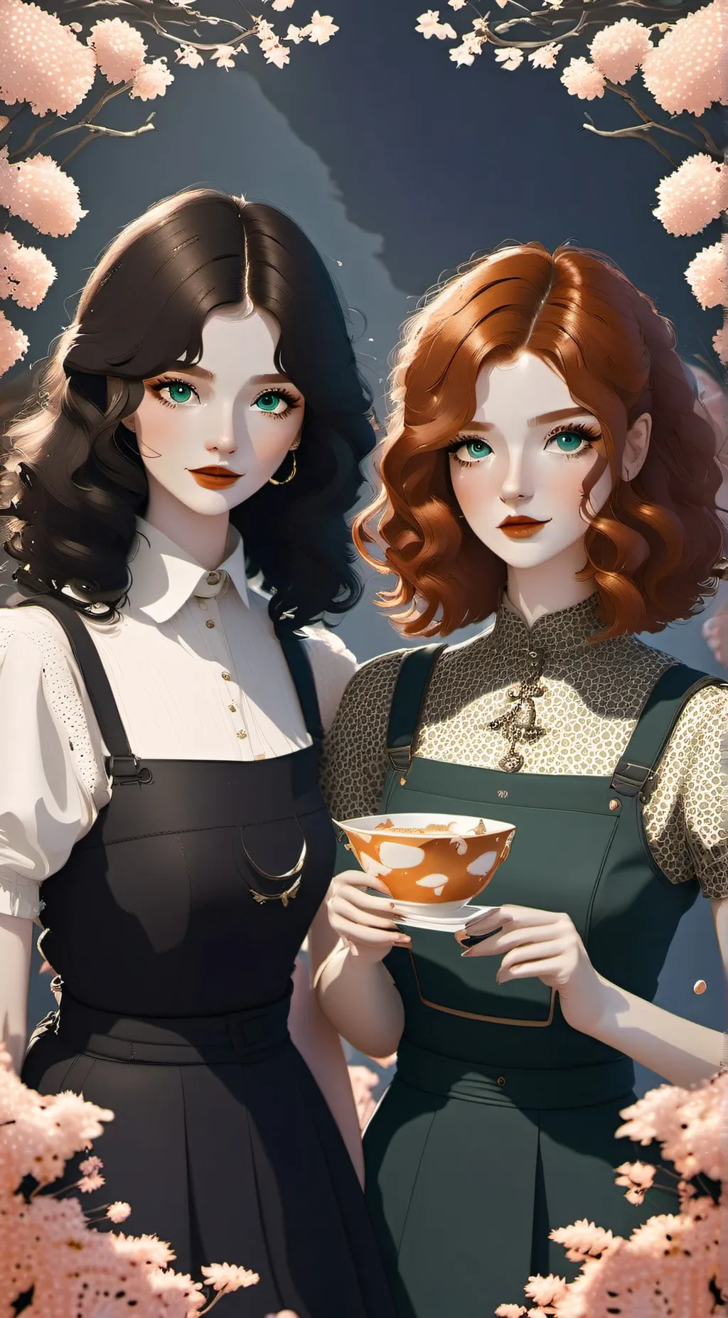 ai character: Leah & Mia background