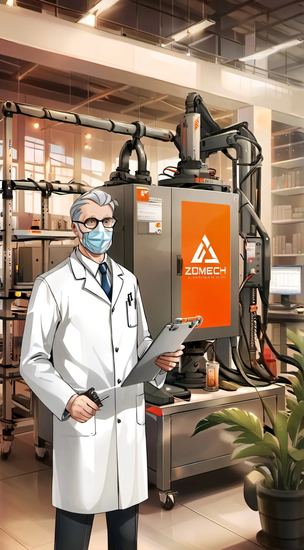 ai character: Zombotech🔬 background