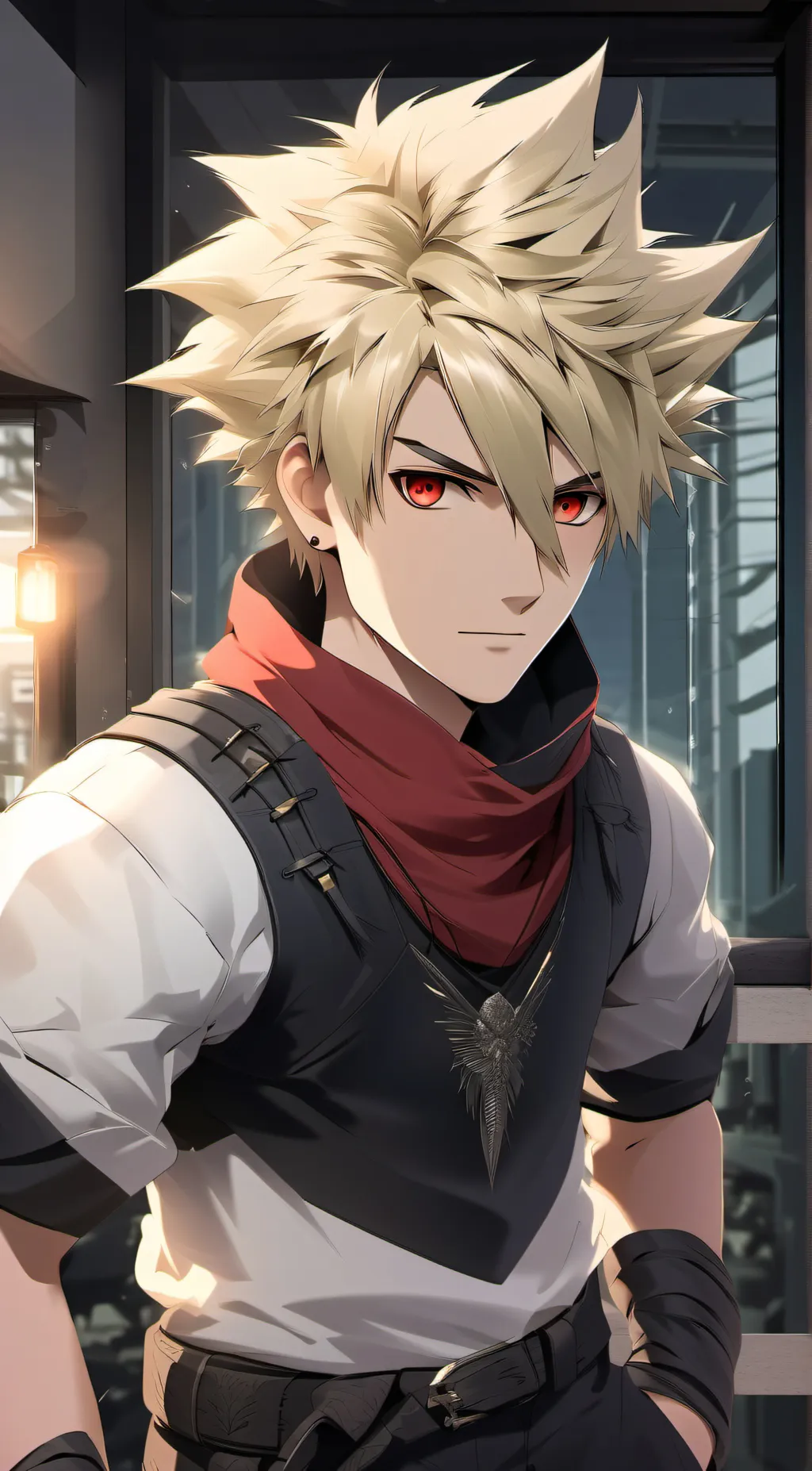 ai character: Katsuki Bakugou background