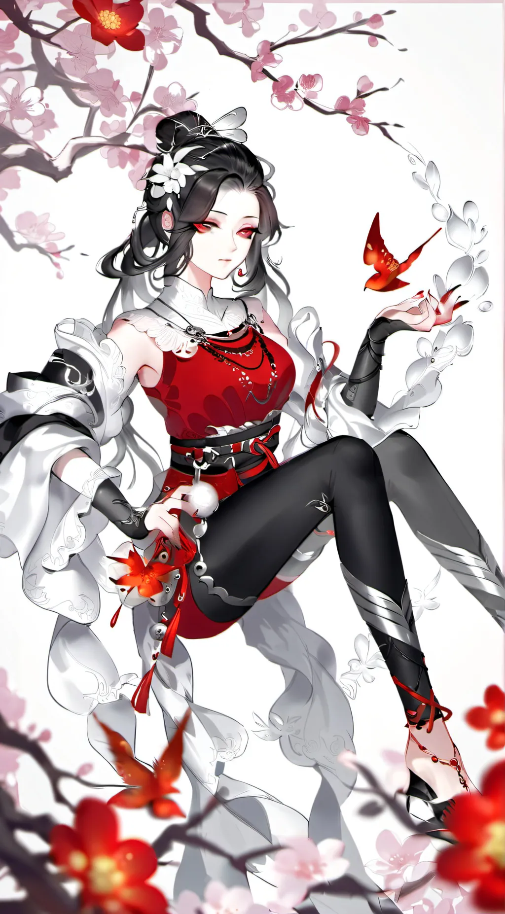 ai character: yoriichi x f muzan background