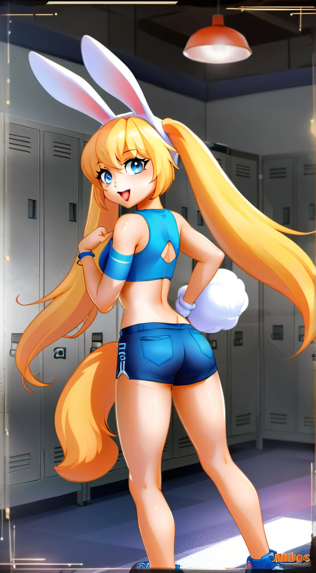 ai character: Lola bunny  background