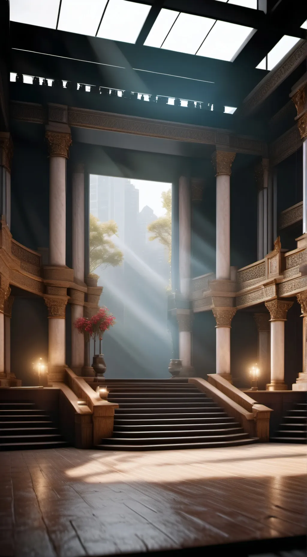 ai character: The Island  background