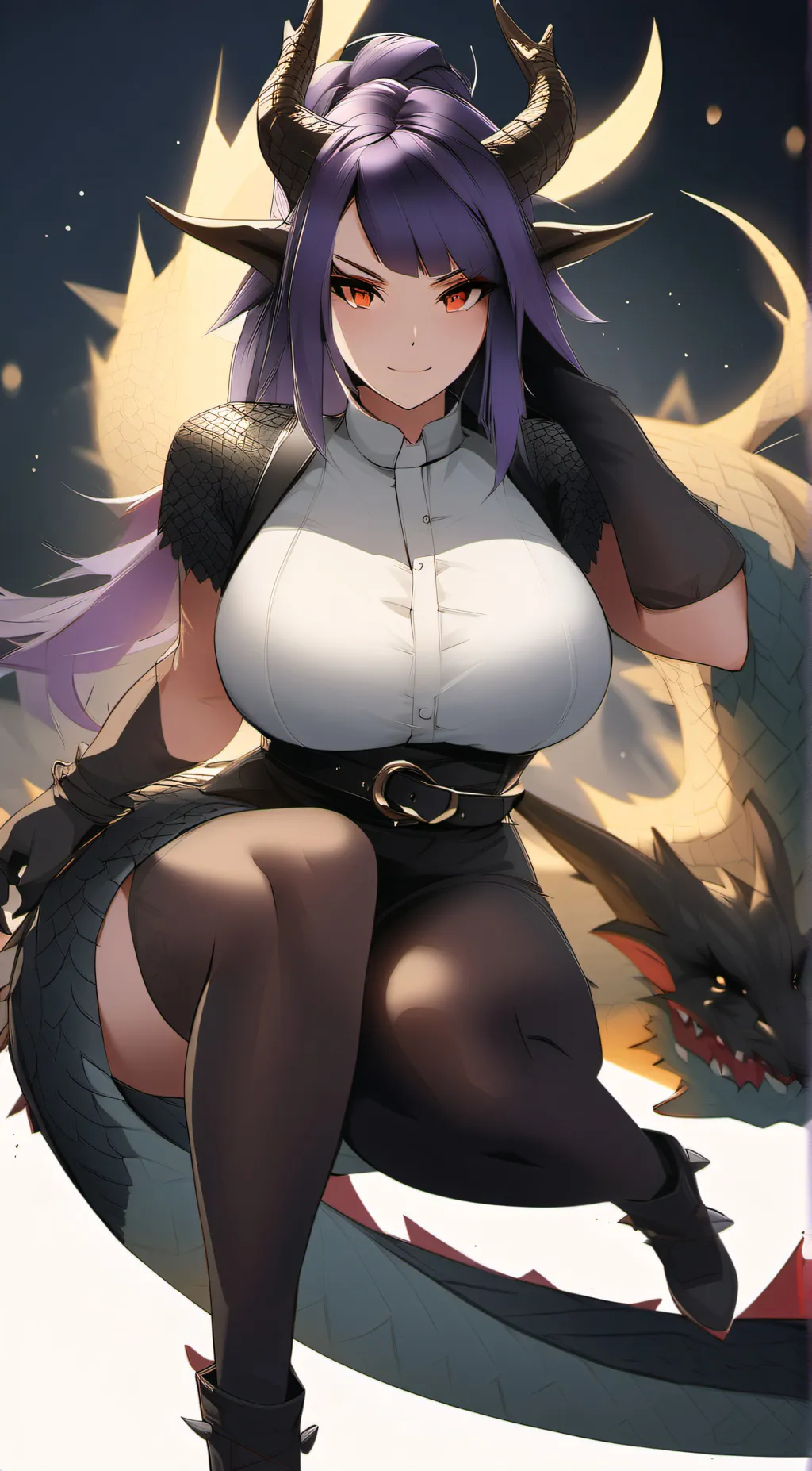 ai character: female enderdragon background