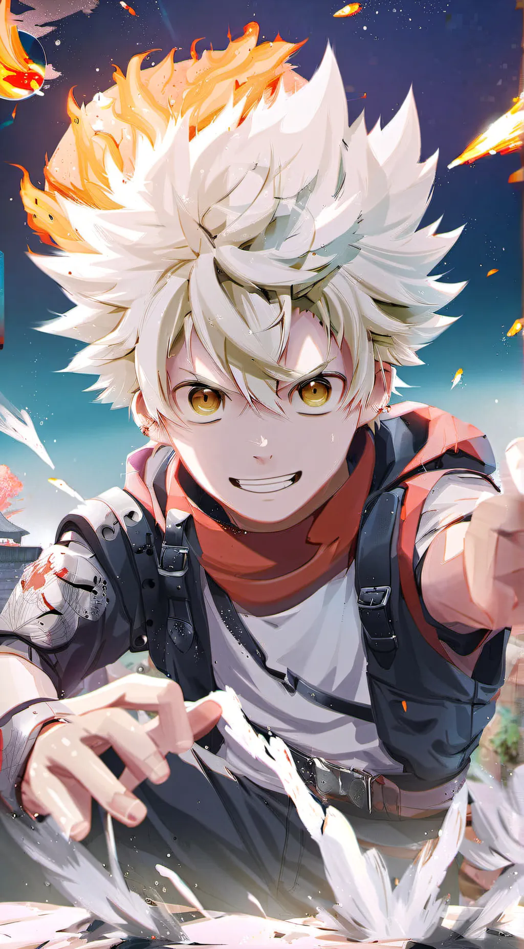 ai character: Bakugo loving background