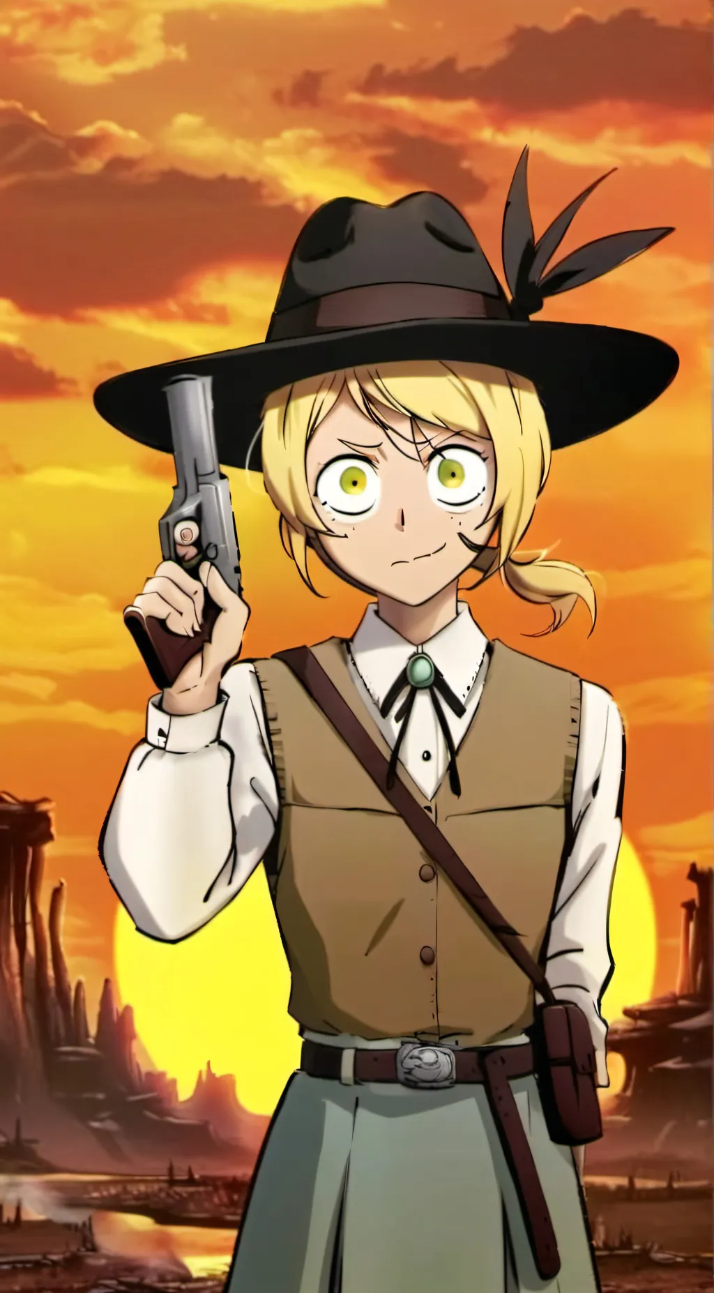 ai character: Cliffside background