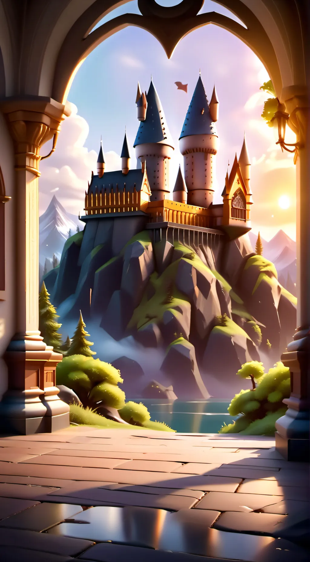 ai character: Hogwarts friends background