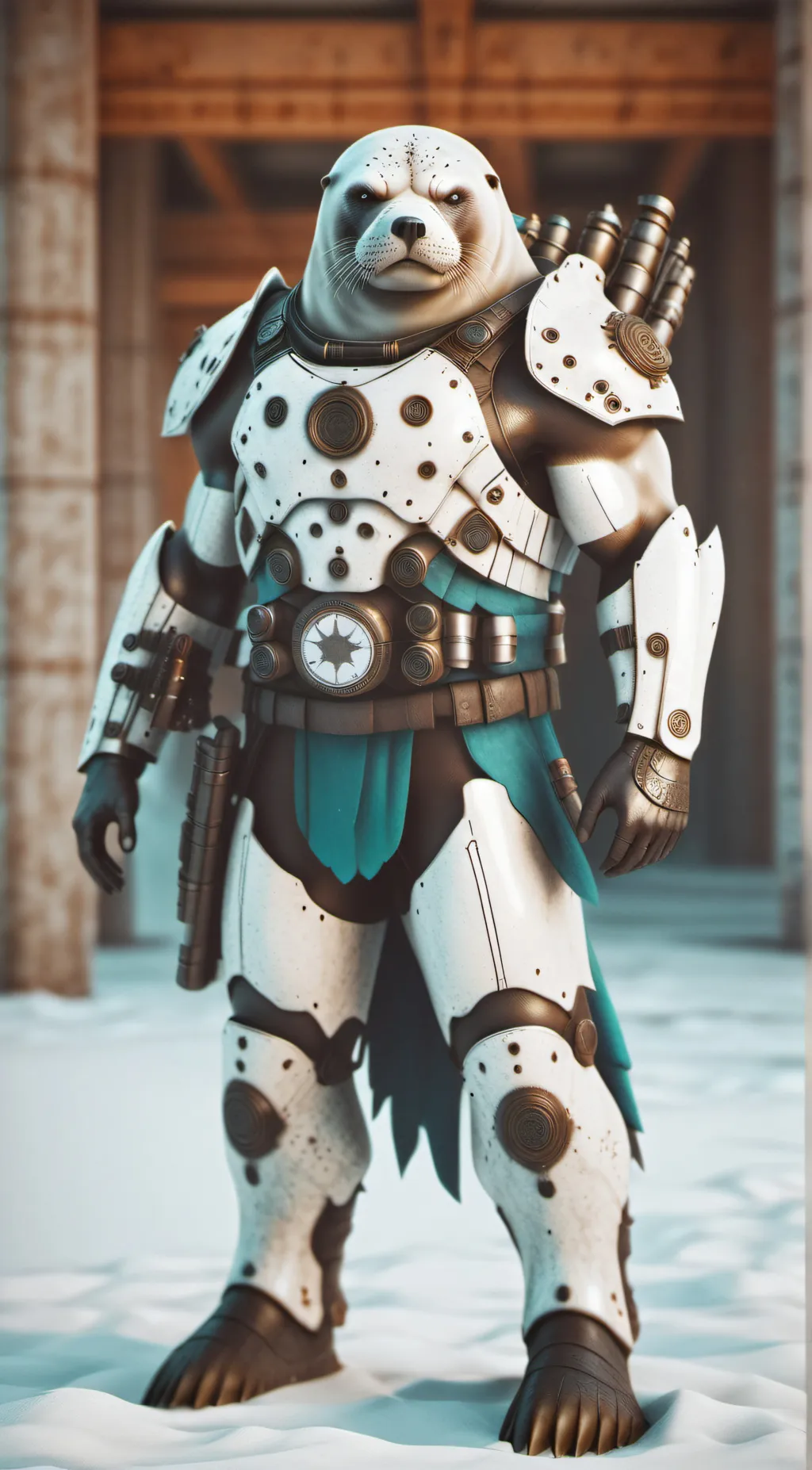 ai character: Seal Titan background