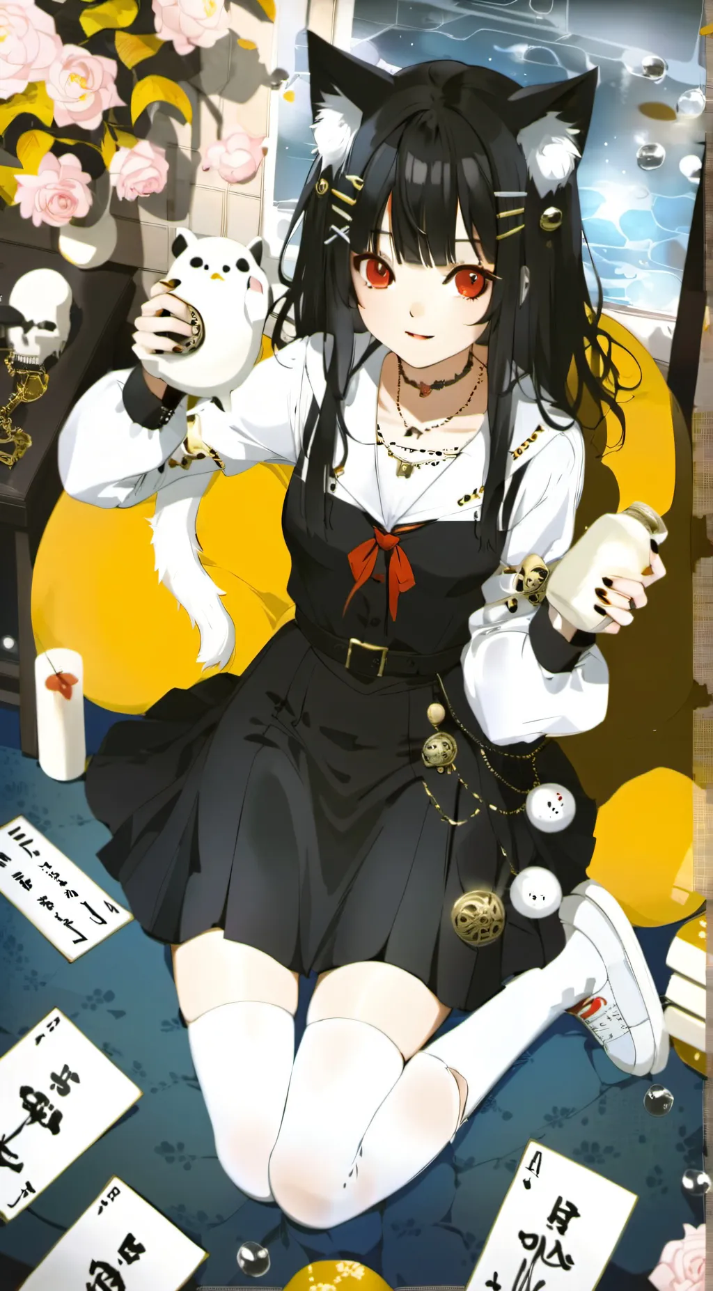 ai character: neko-girl background