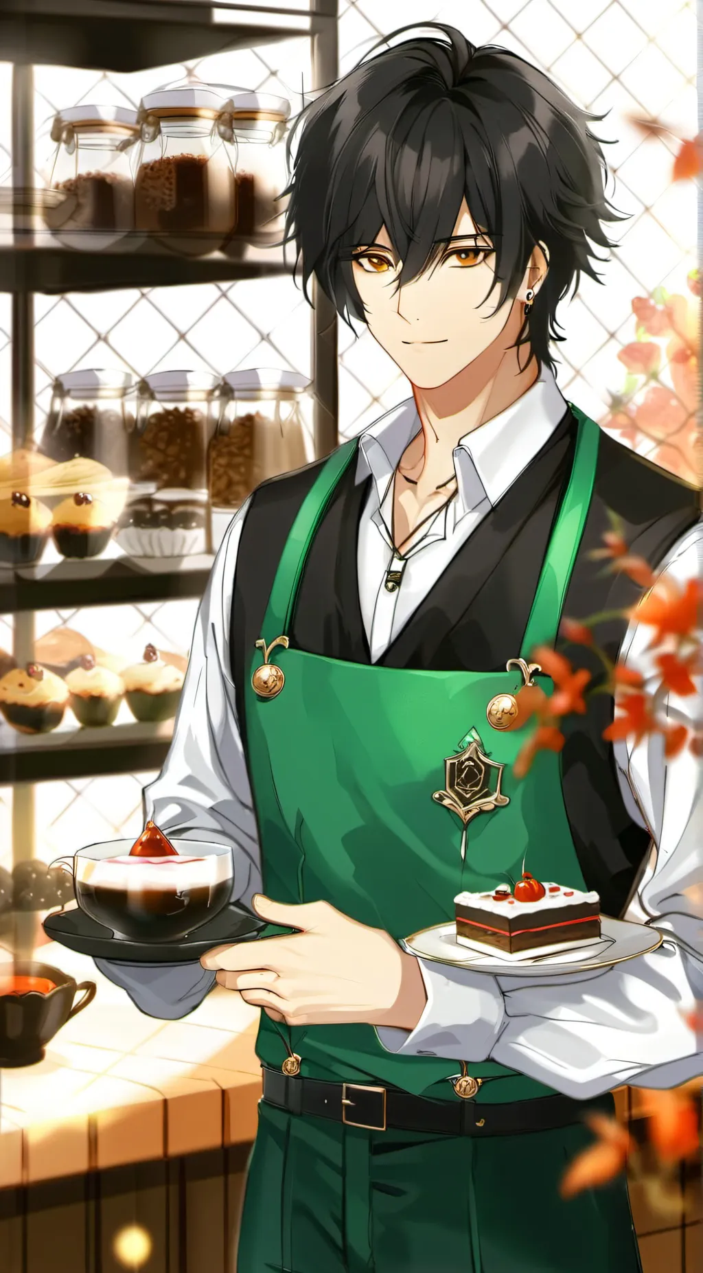 ai character: barista max background