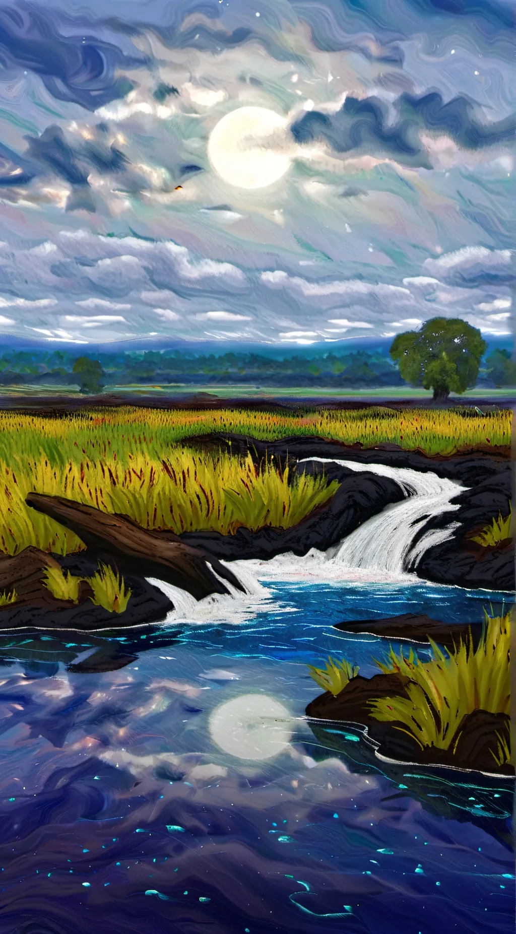 ai character: tar pit background