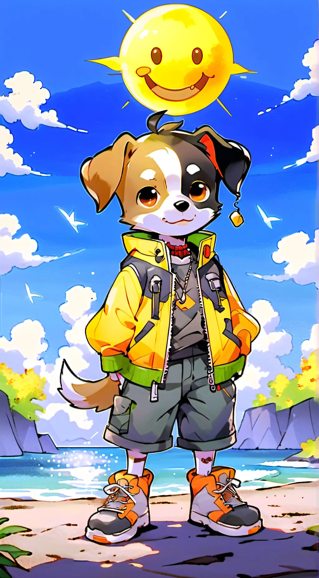 ai character: dogday background
