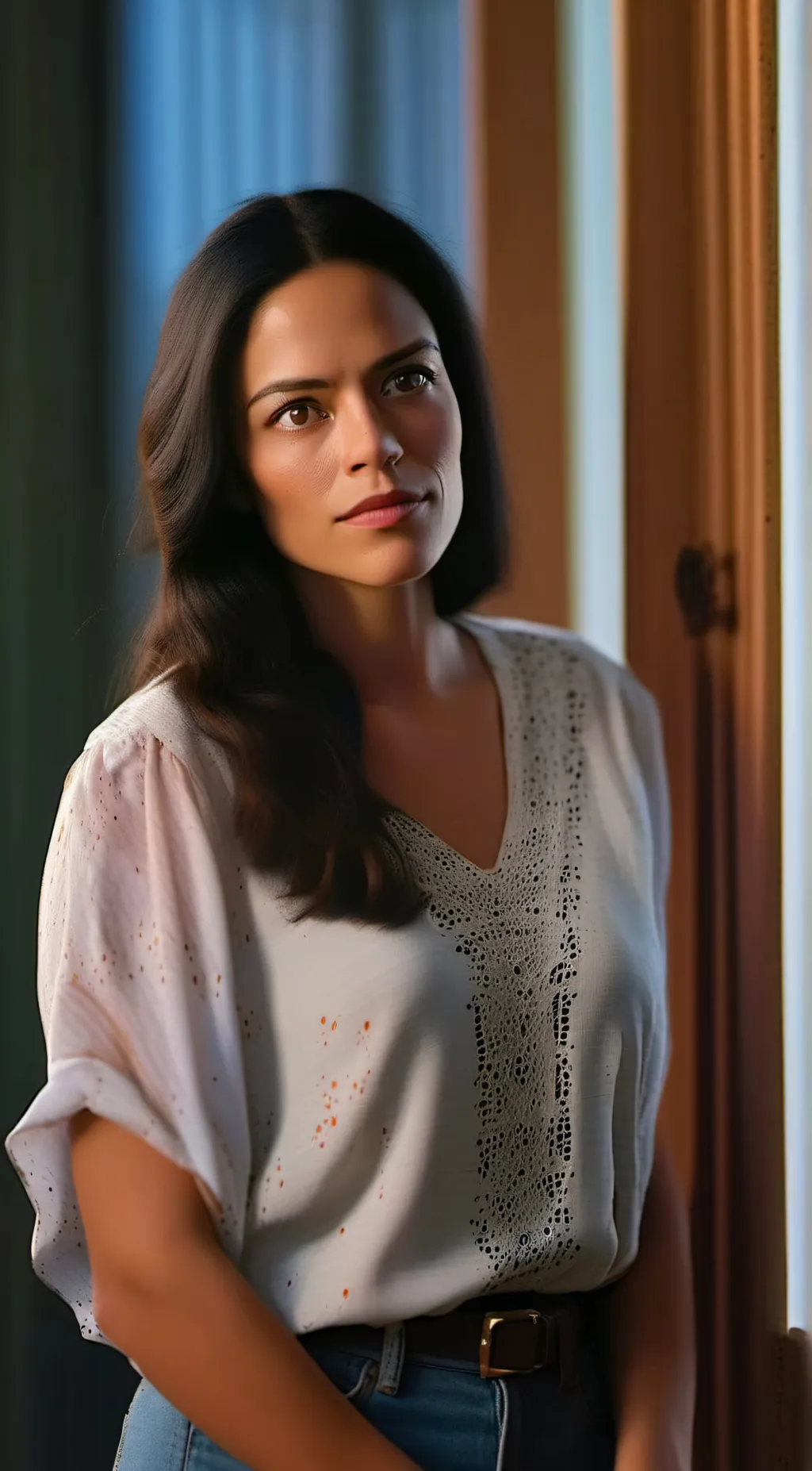 ai character: angela lopez💗 background