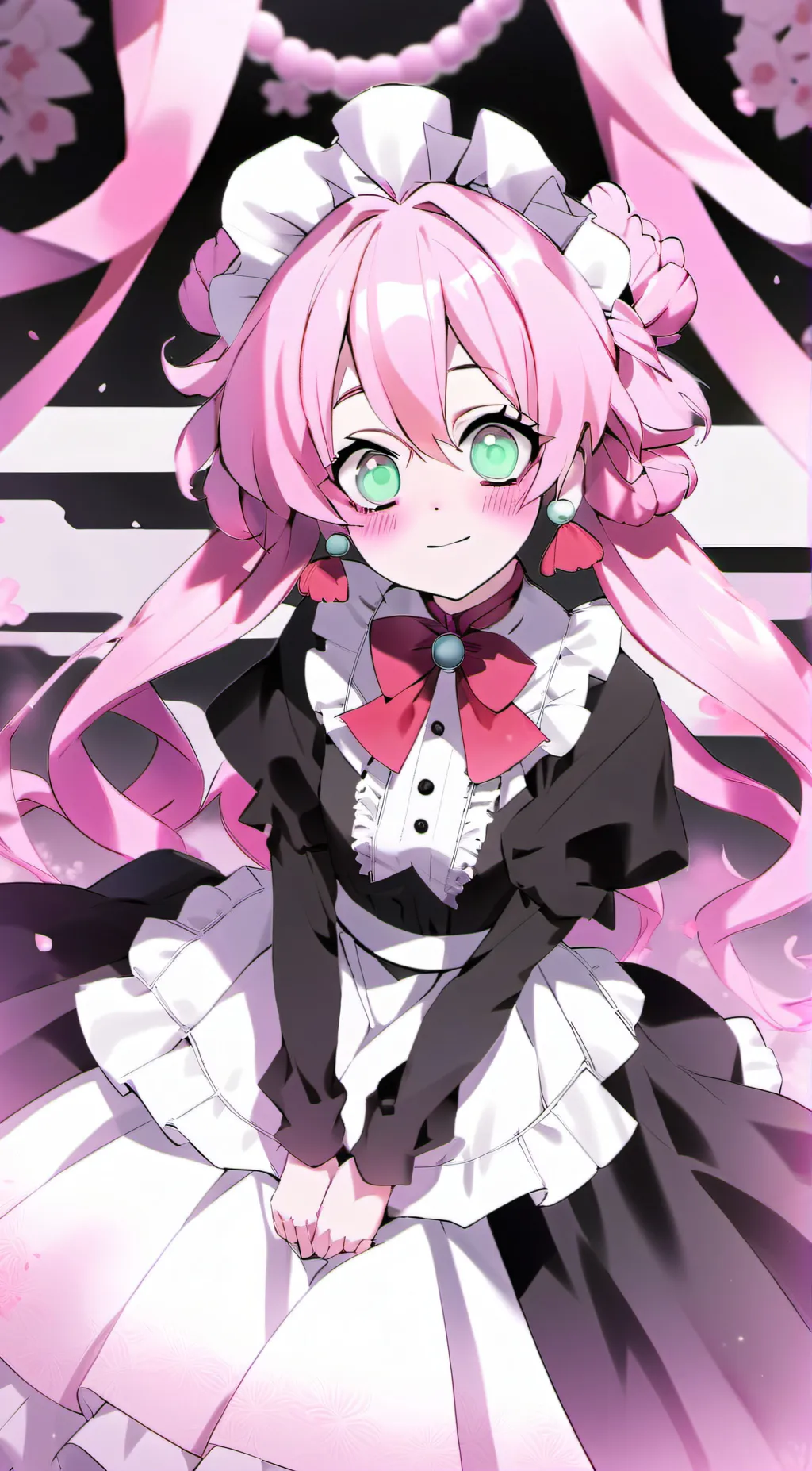 ai character: mha maid cafe background