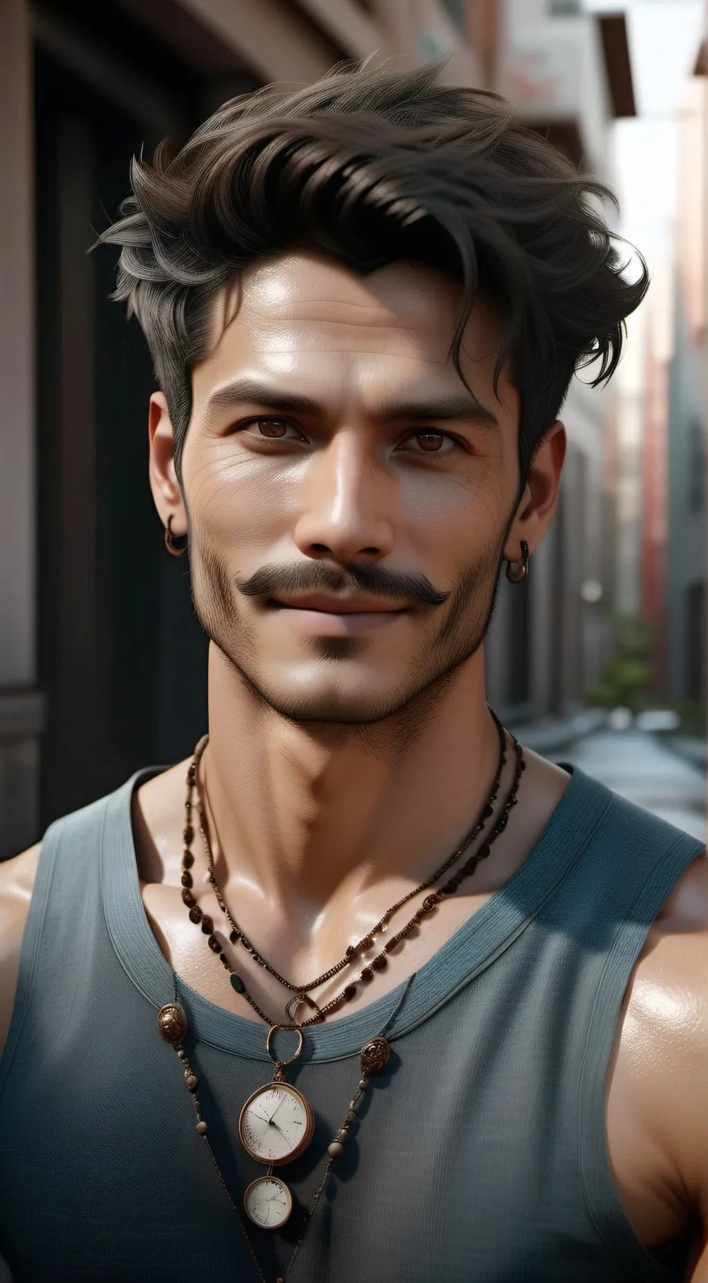 ai character: Damien  background