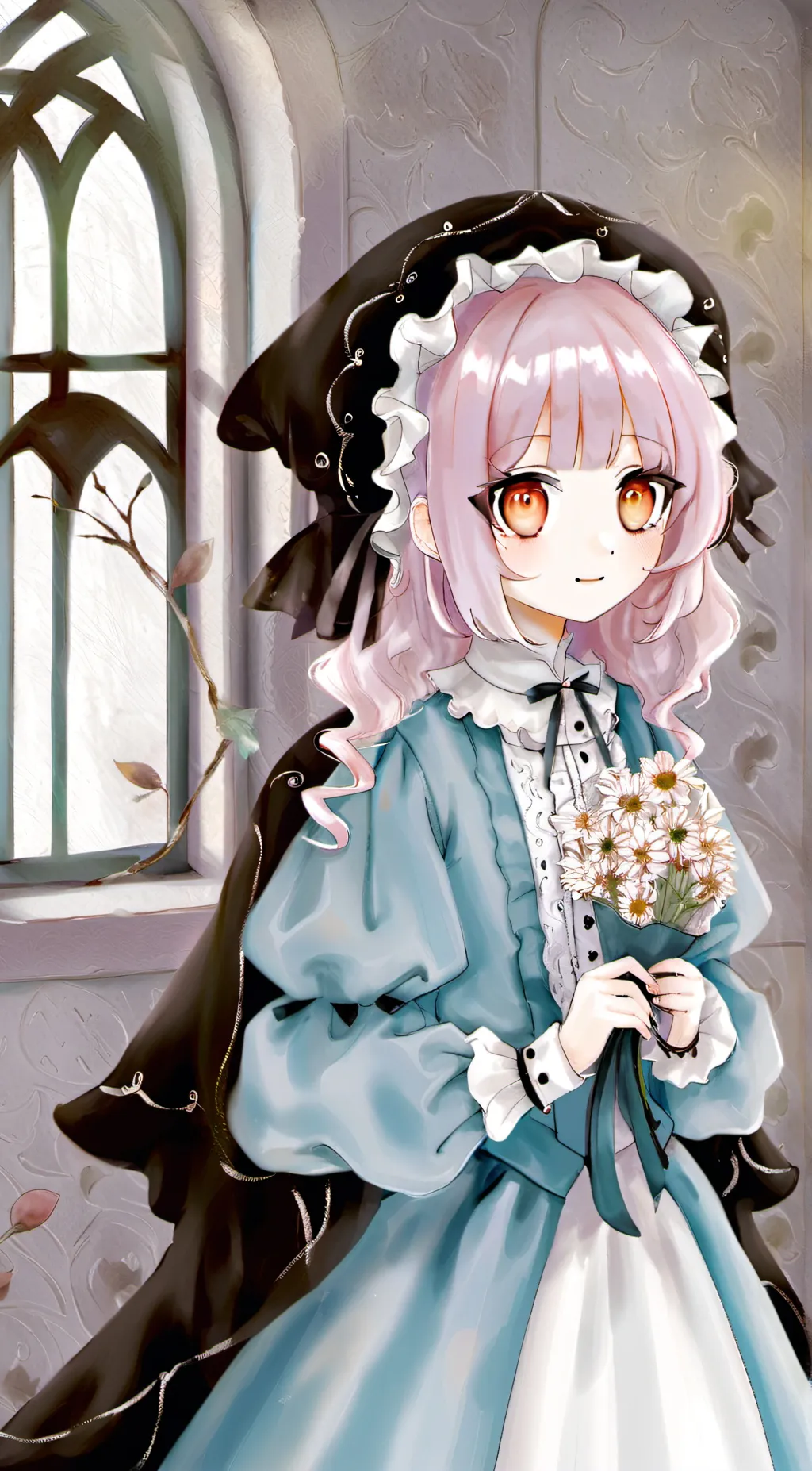 ai character: Rainbow plush background