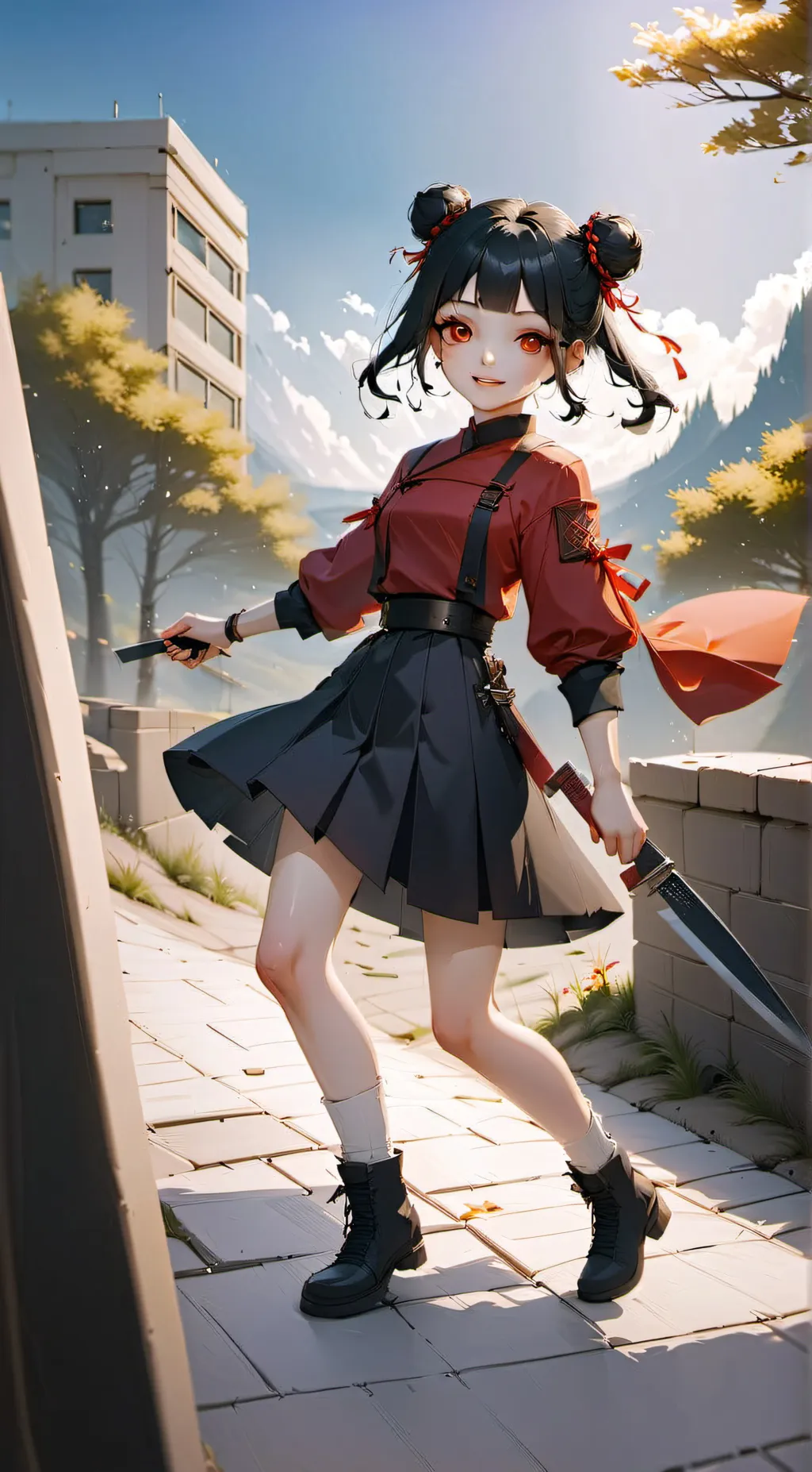 ai character: Violet background