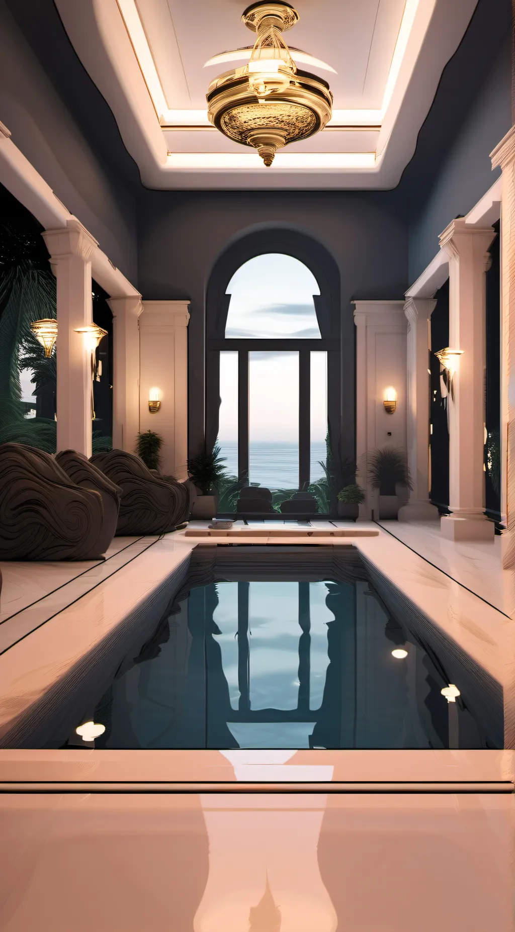 ai character: Mha (pool party) background