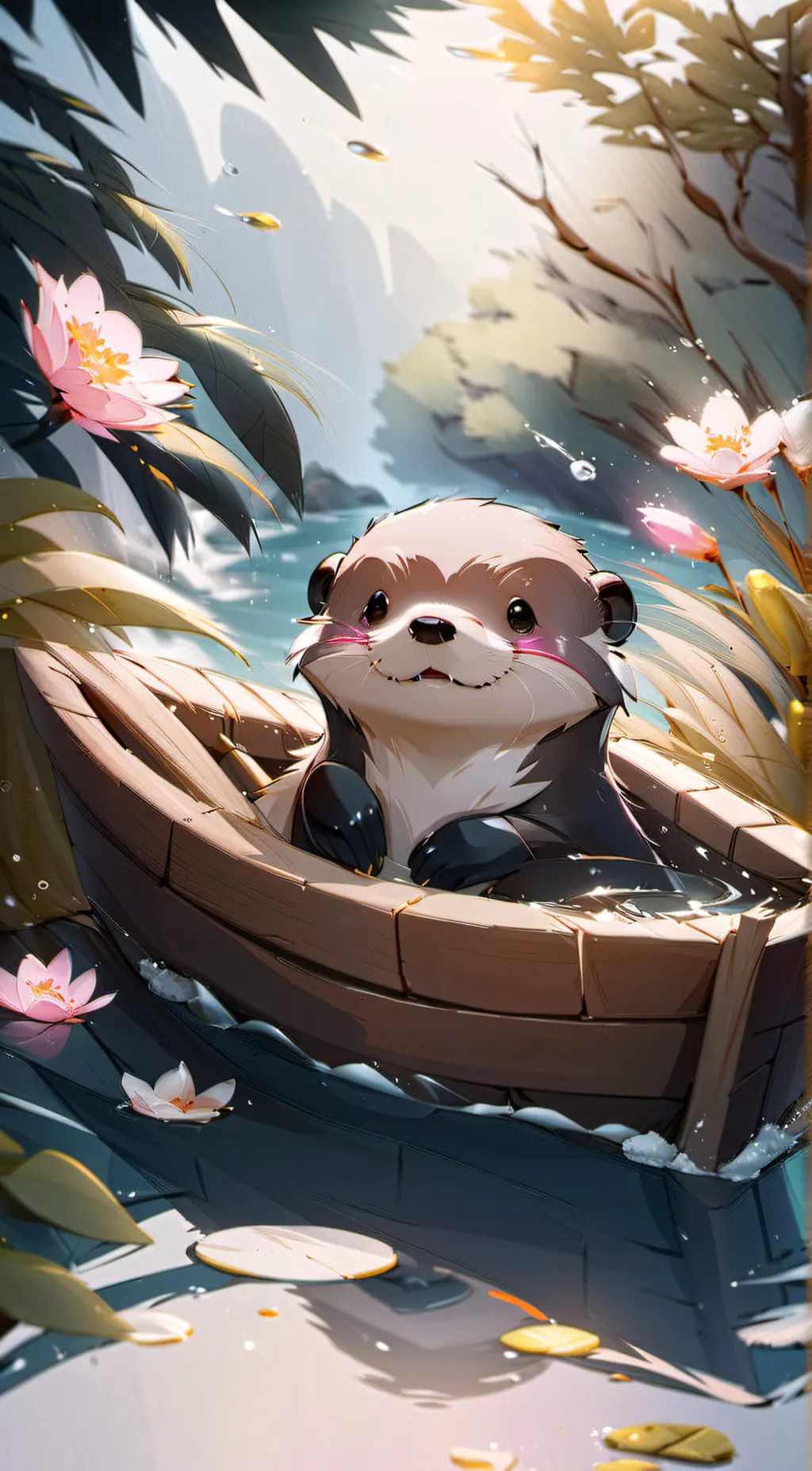 ai character: Otter family  background
