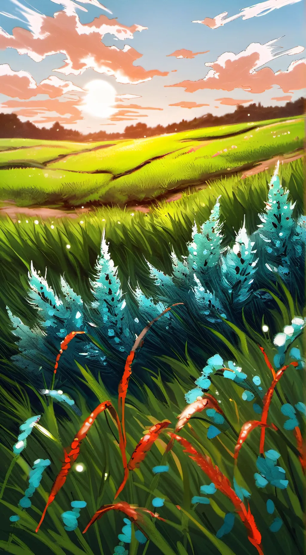 ai character: grass background