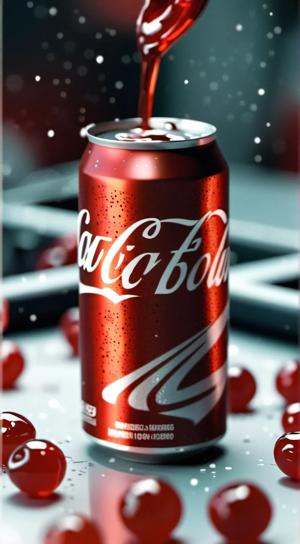 ai character: cherry coke background