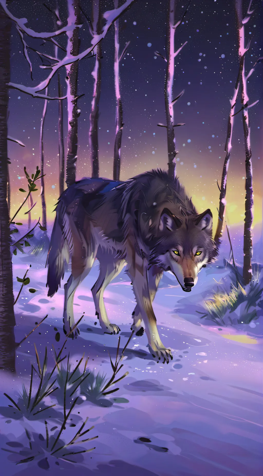 ai character: Snowwolf 2.0 background