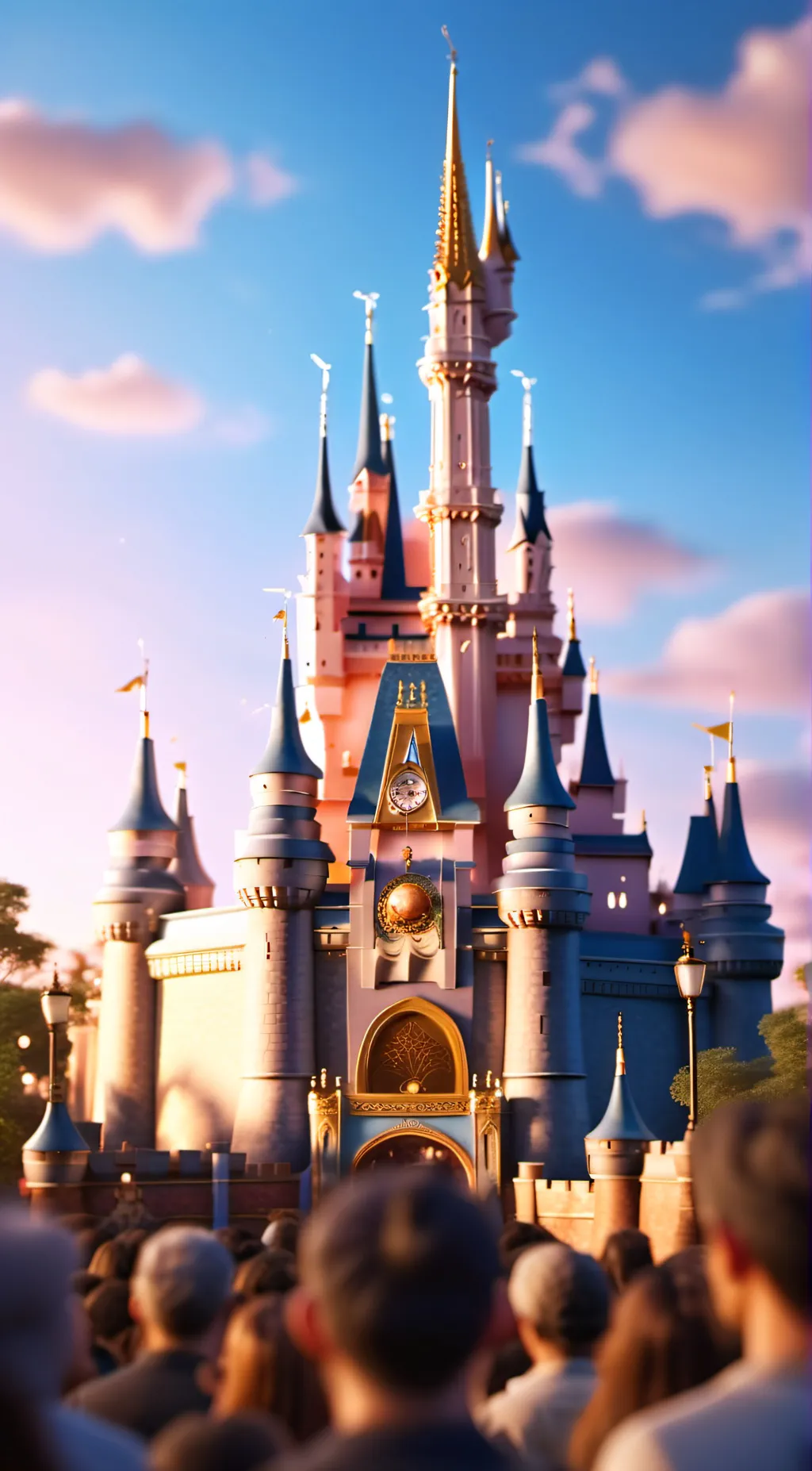 ai character: MHA at DisneyWorld background