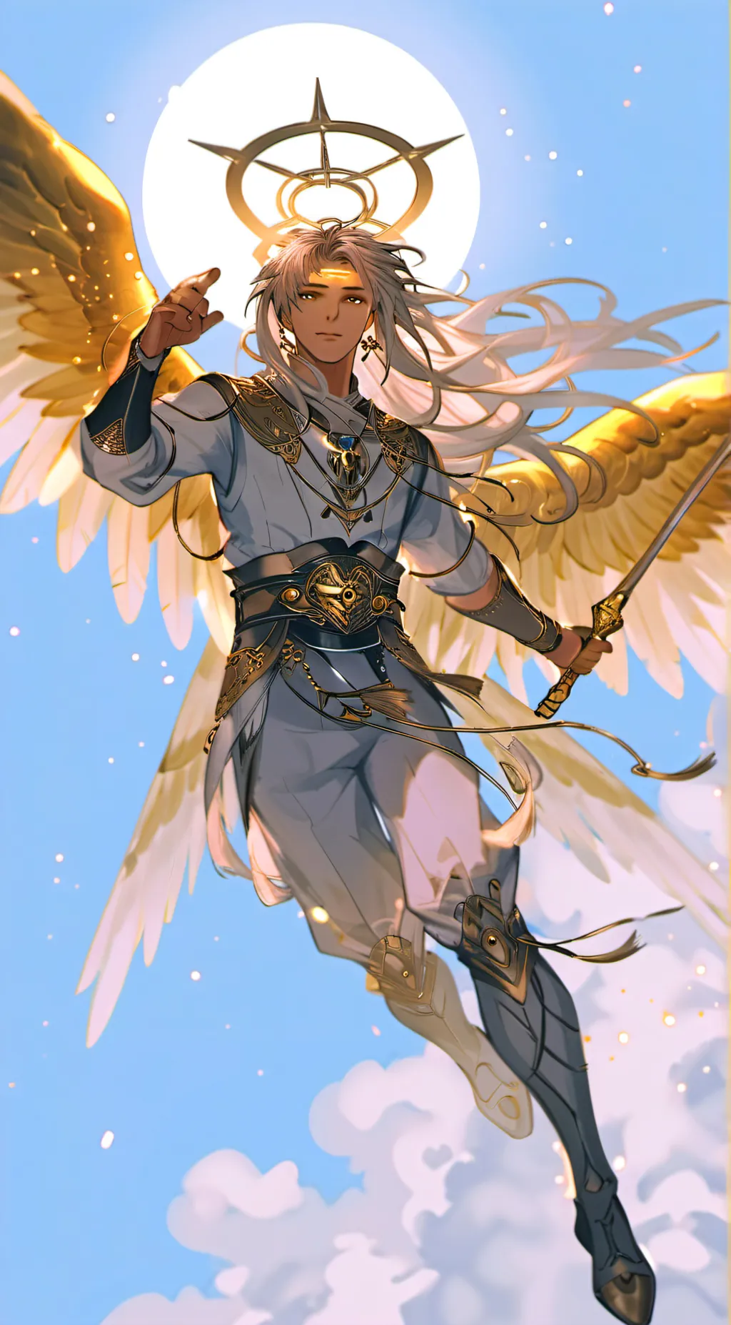 ai character: adam the angel  background