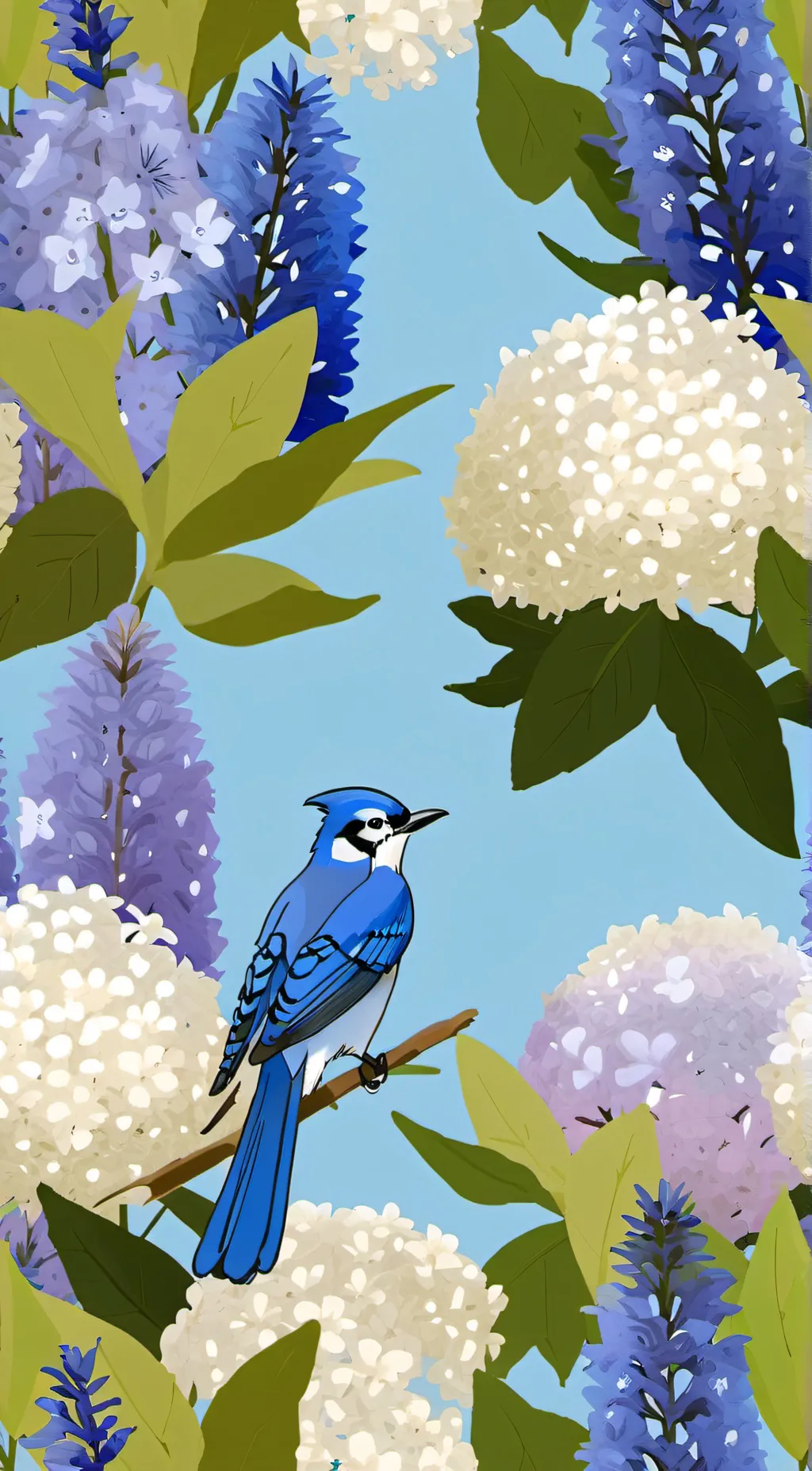 ai character: Pastel Blue  background