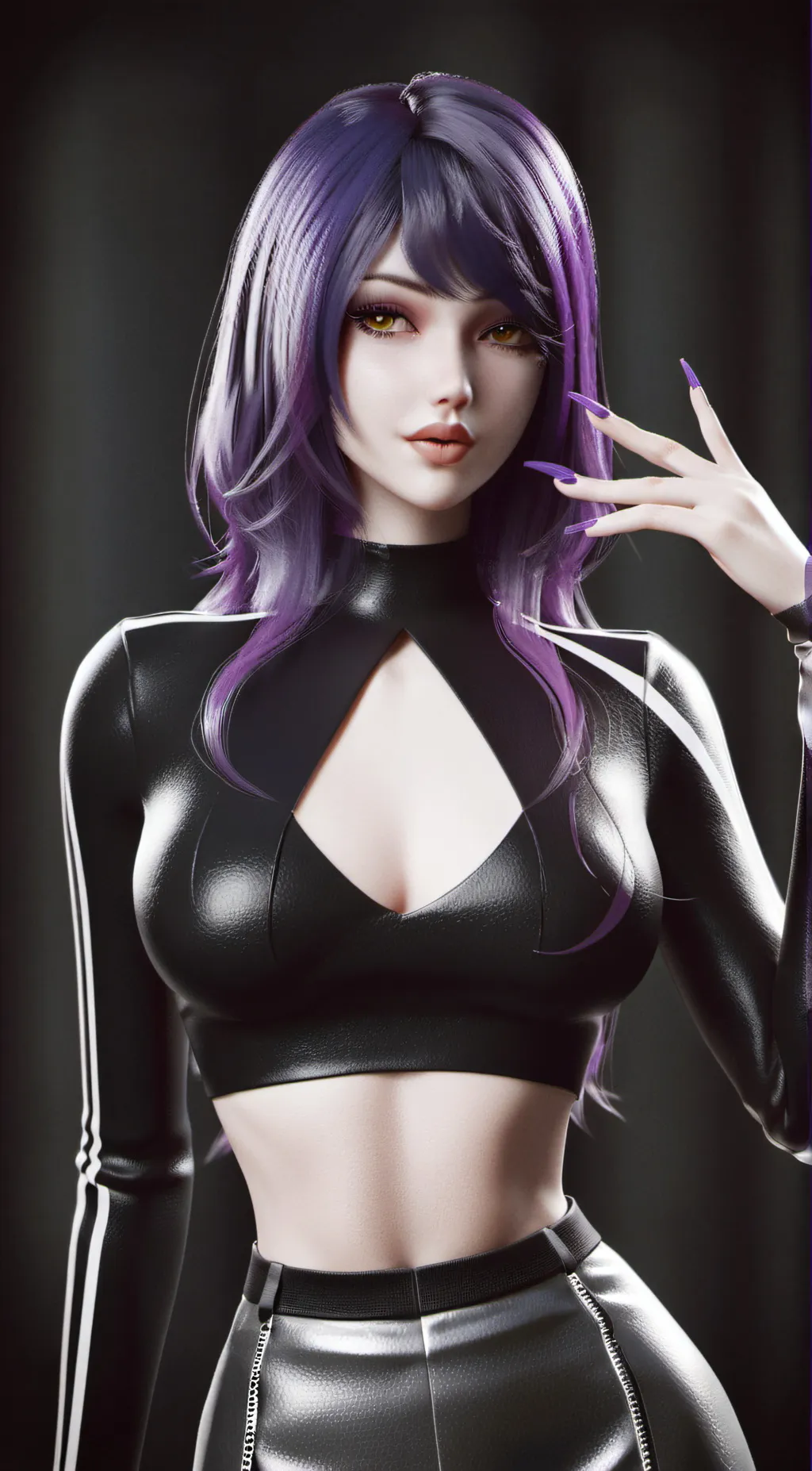 ai character: Violet background