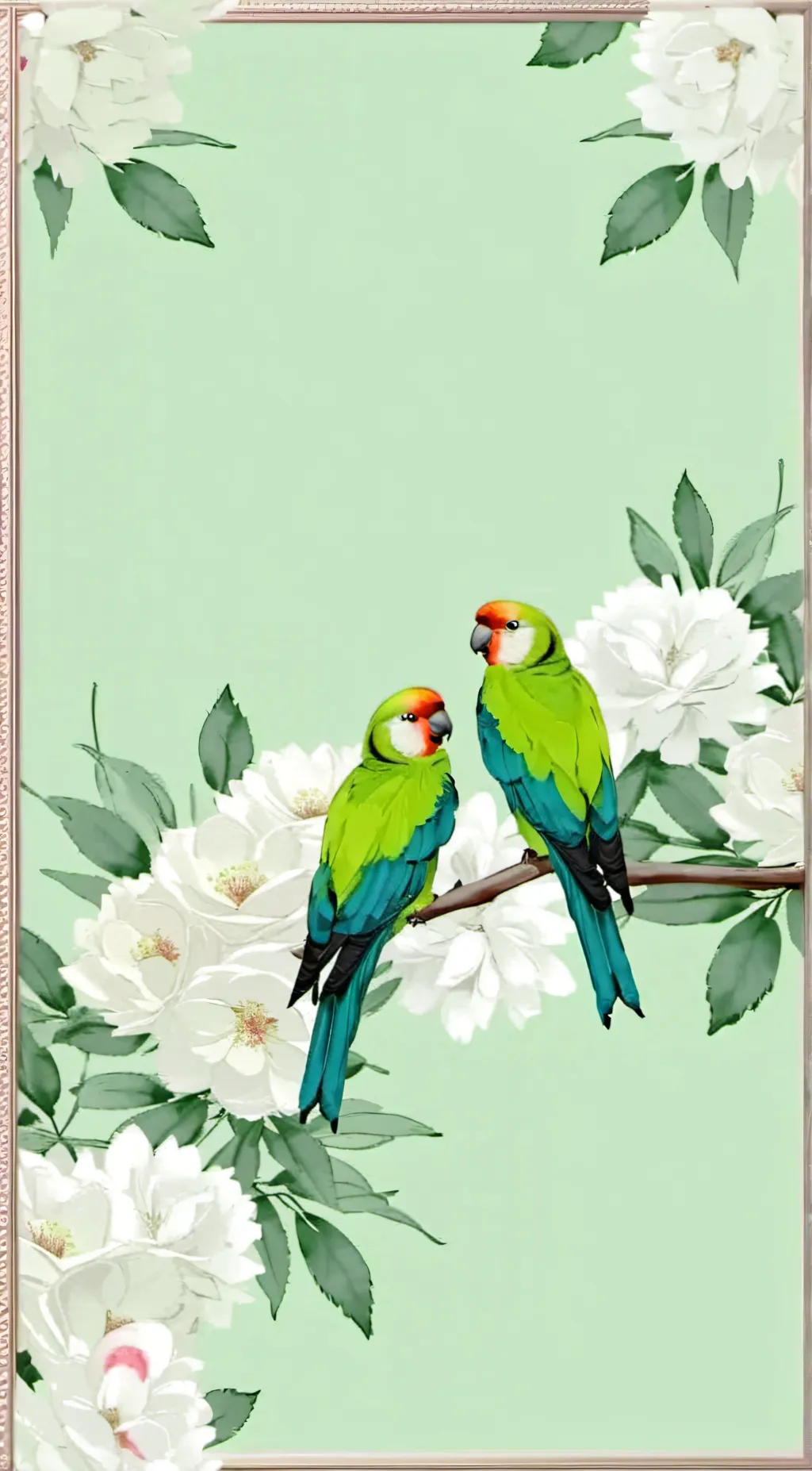 ai character: Pastel green  background