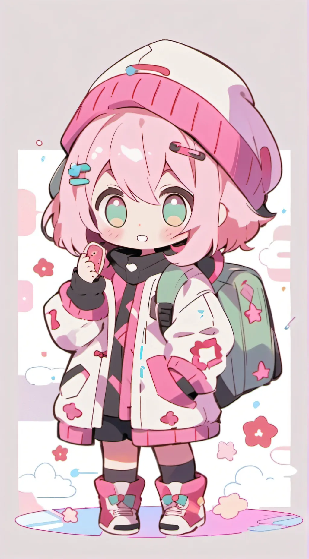 ai character: Cute girl background